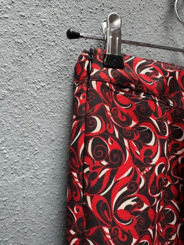 Miu Miu AW00 Abstract Floral Print Flared Pants Size 24" / US 00 / IT 34 - 6 Thumbnail