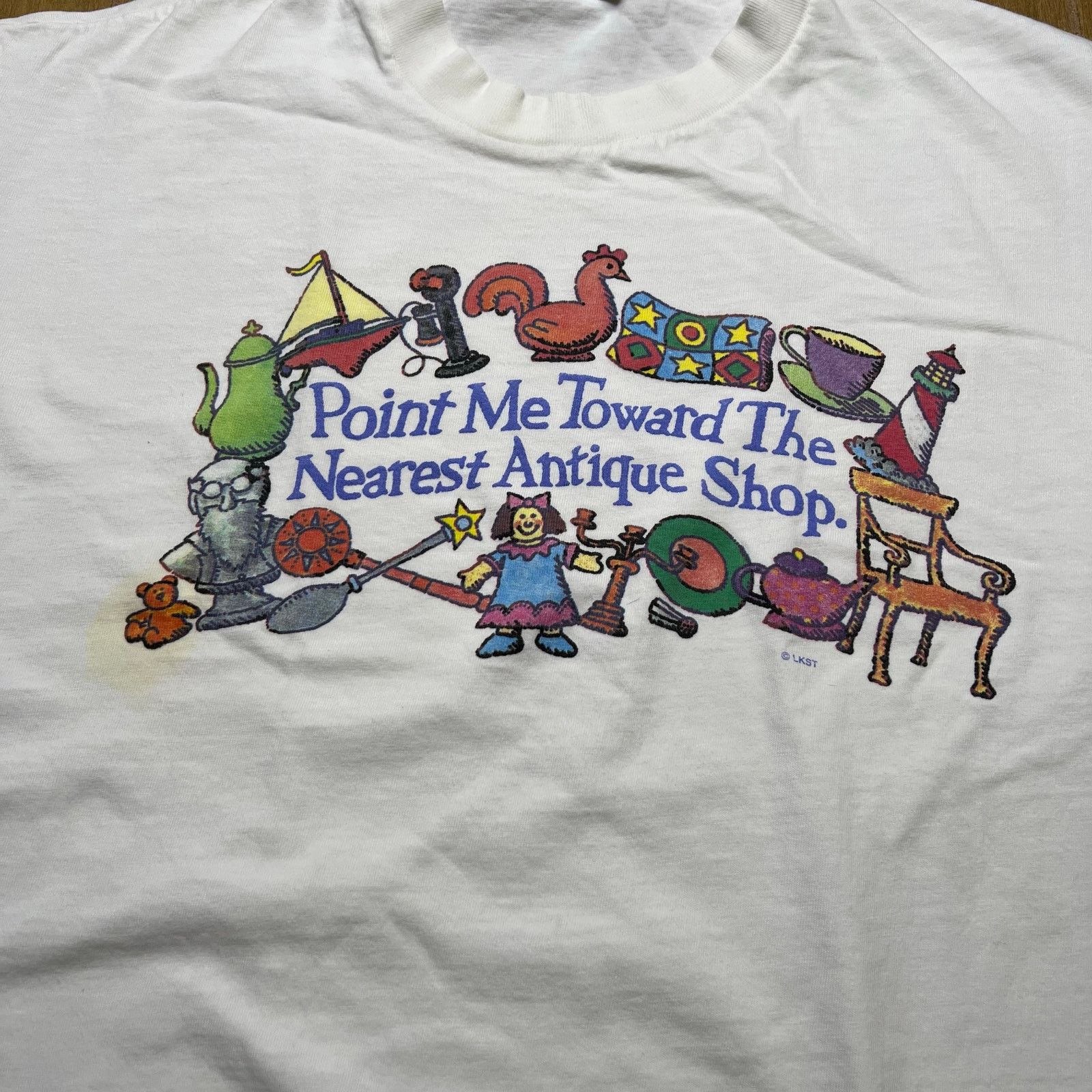 Hanes Vintage Point Me Toward The Nearest Antique Shop T Shirt L Size US L / EU 52-54 / 3 - 2 Thumbnail