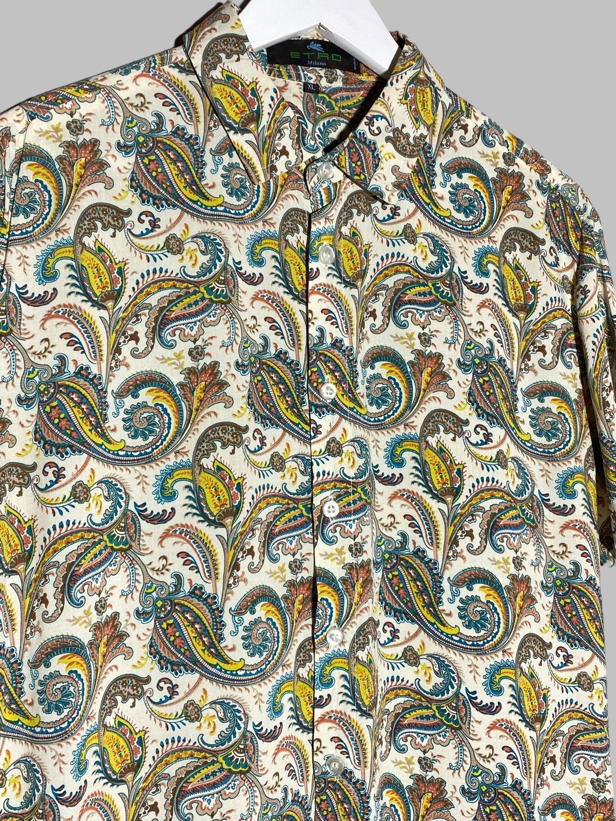 Etro Etro Milano Paisley Pattern All Over Print Button Up Shirt Size US XL / EU 56 / 4 - 3 Thumbnail