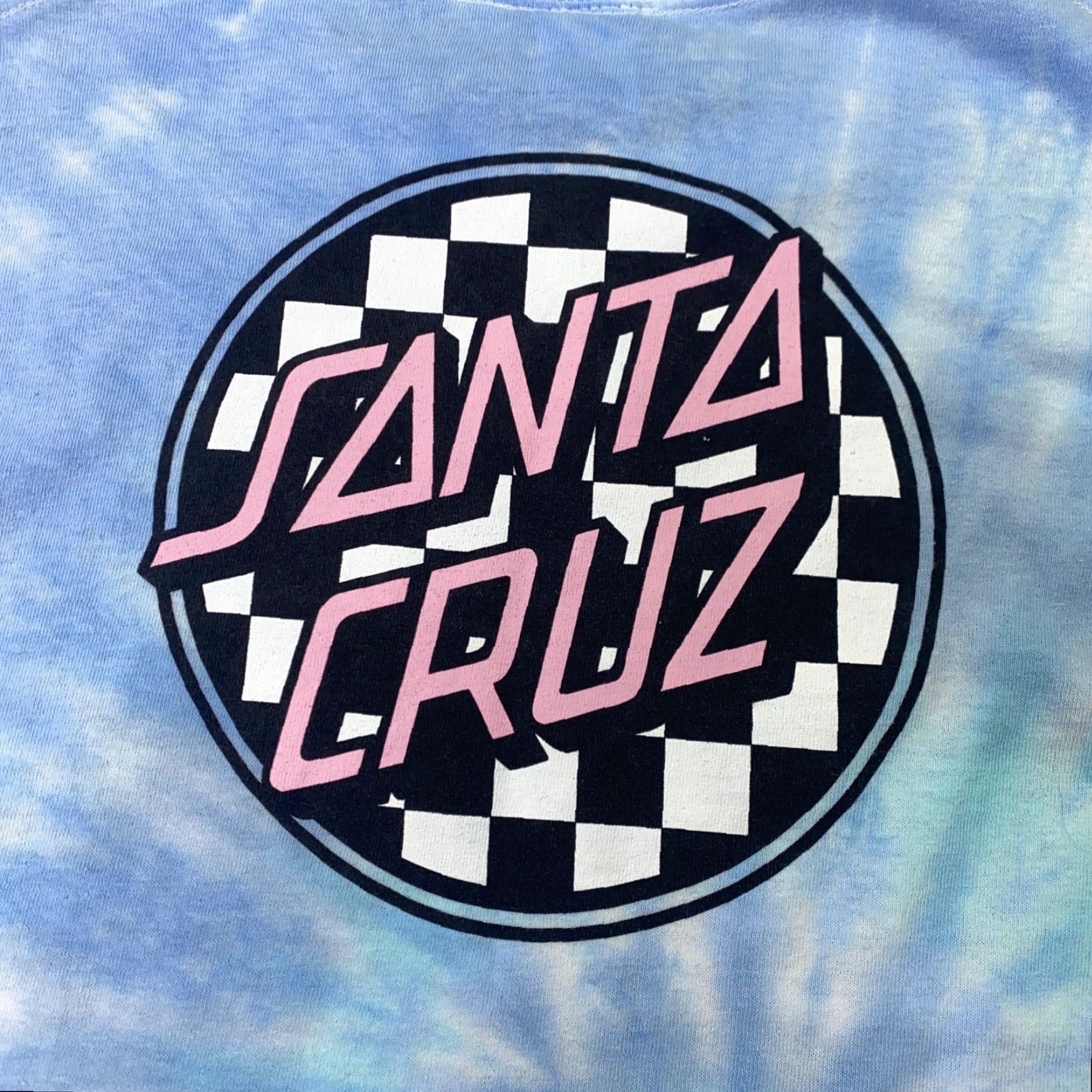 Vintage VINTAGE Santa Cruz Skateboards Shirt Women’s Small Blue Tie-Dye Cropped T-Shirt 90s Ladies Short Sleeve Crop? Size S / US 4 / IT 40 - 7 Thumbnail