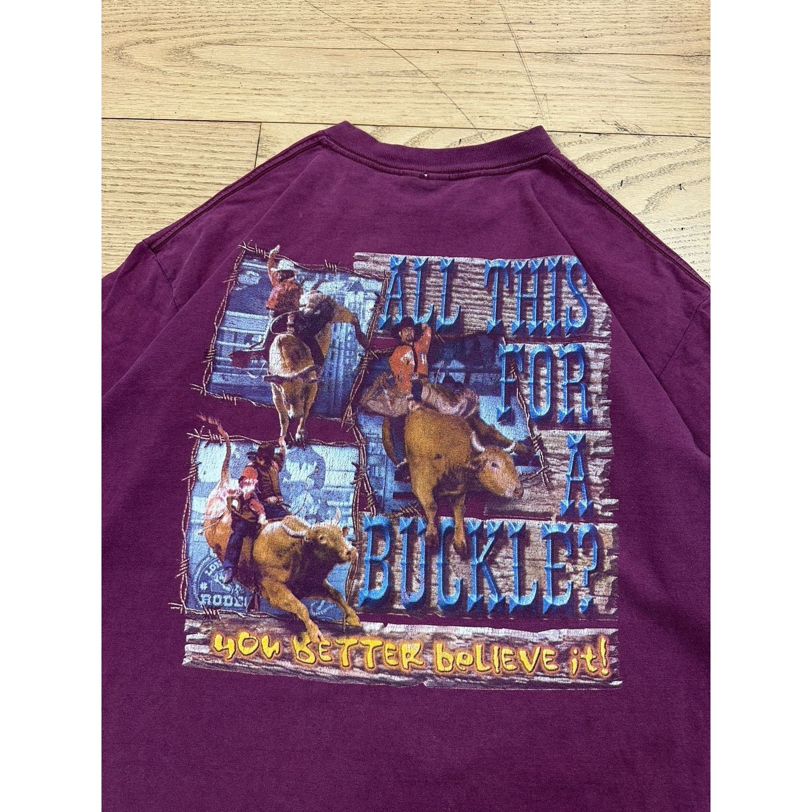Vintage × Wrangler Vintage Wrangler Western Rodeo T-shirt Size US XL / EU 56 / 4 - 1 Thumbnail