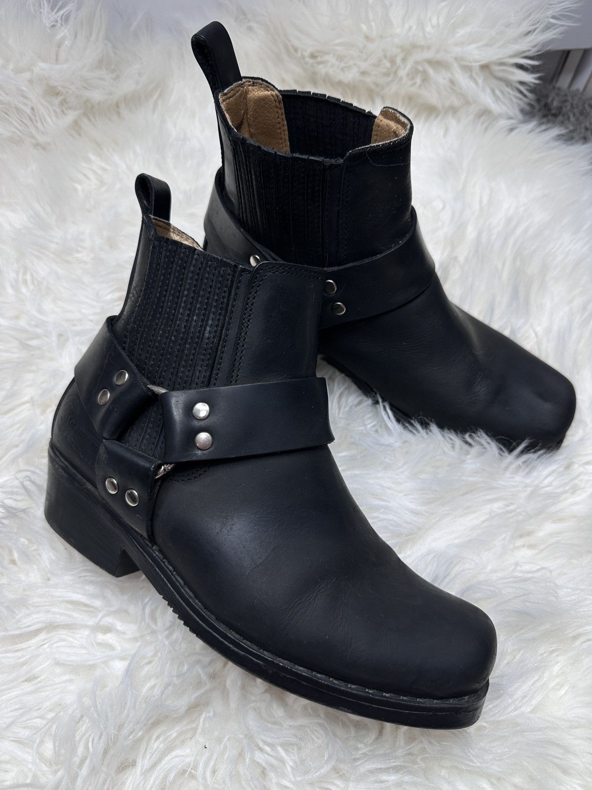 Other Kochmann Spain Design Western Ankle Black Leather Vintage Size US 6 / IT 36 - 1 Thumbnail