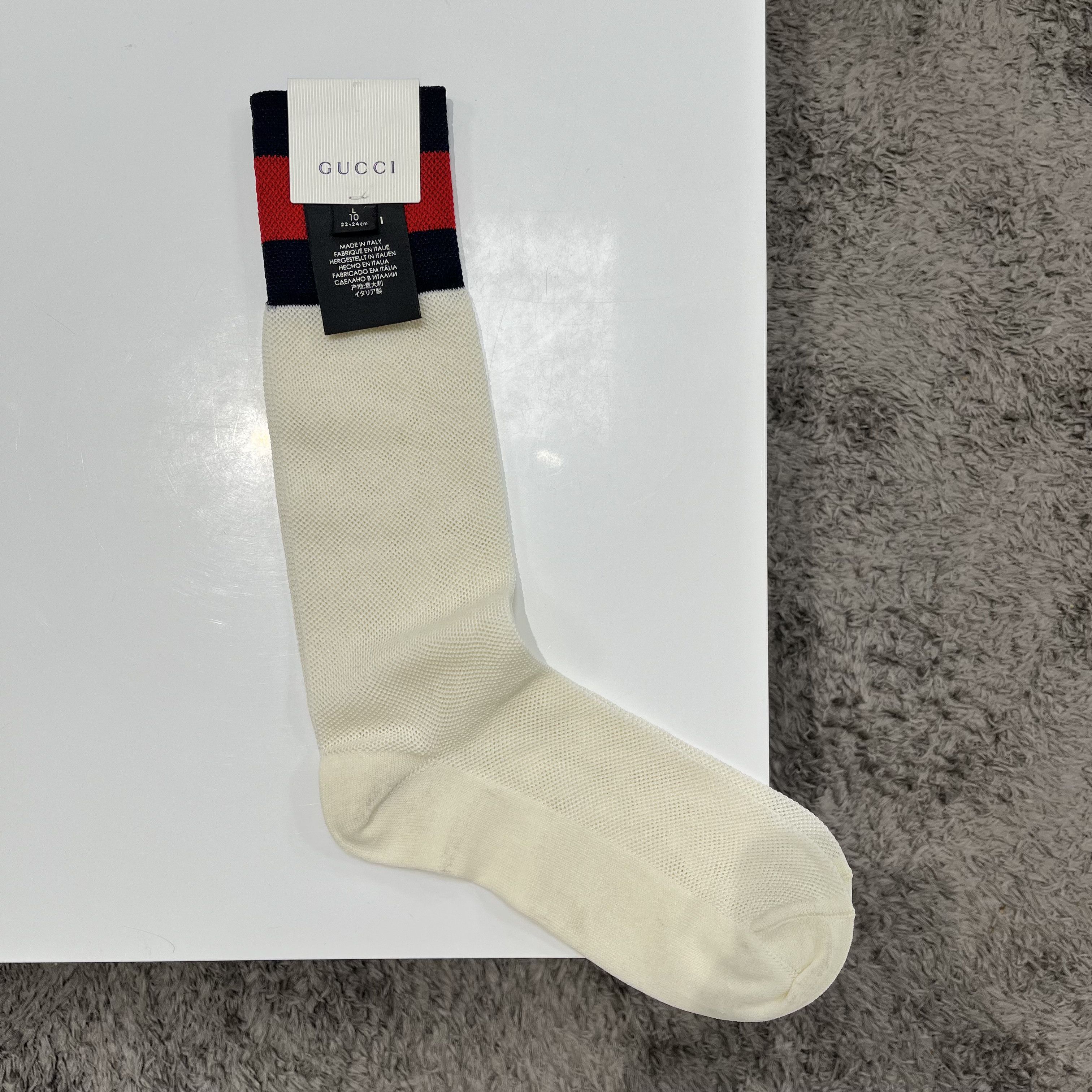 Gucci Gucci Web Detail Socks Size ONE SIZE - 2 Thumbnail