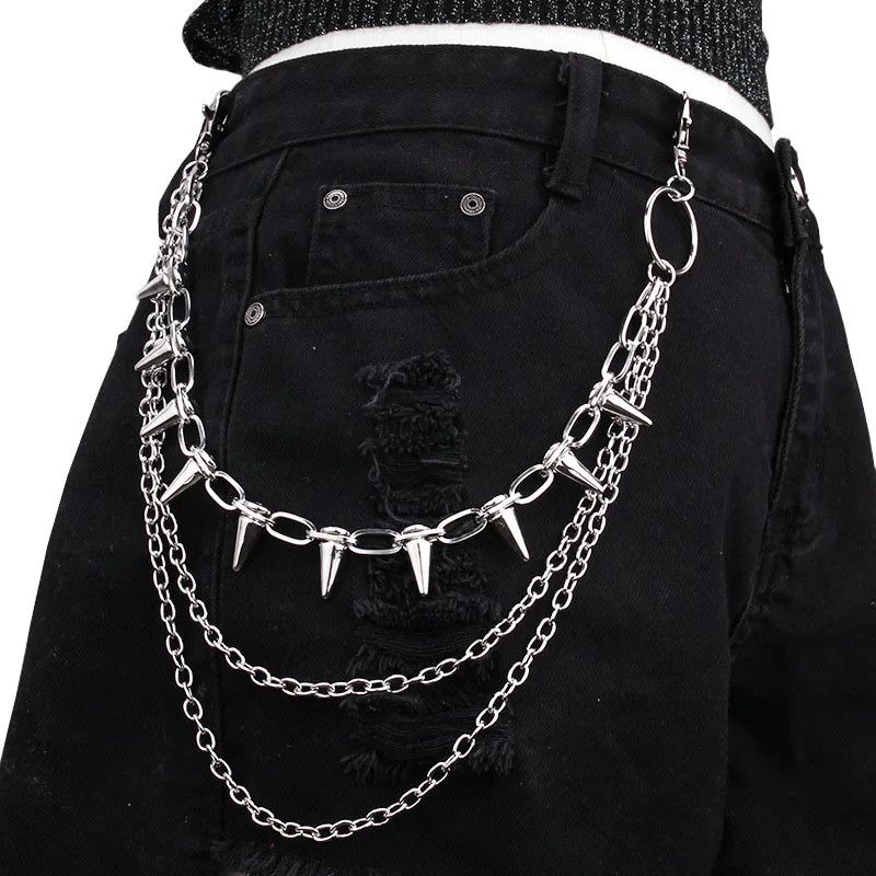 Vintage Spike Rivet Tassel Keychain Jeans Size ONE SIZE - 1 Thumbnail