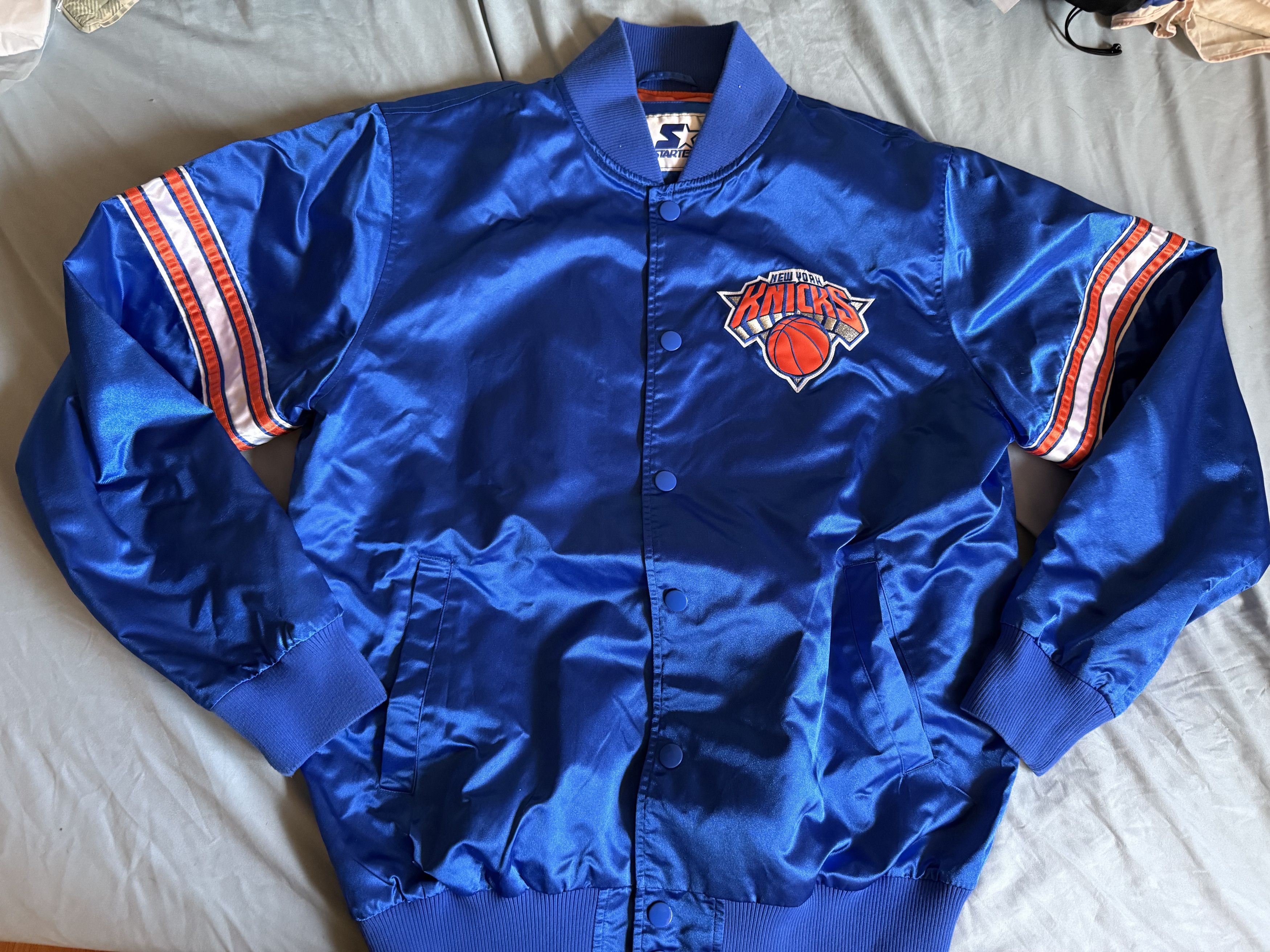 Starter Starter New York Knicks Satin Bomber Jacket Large | Grailed