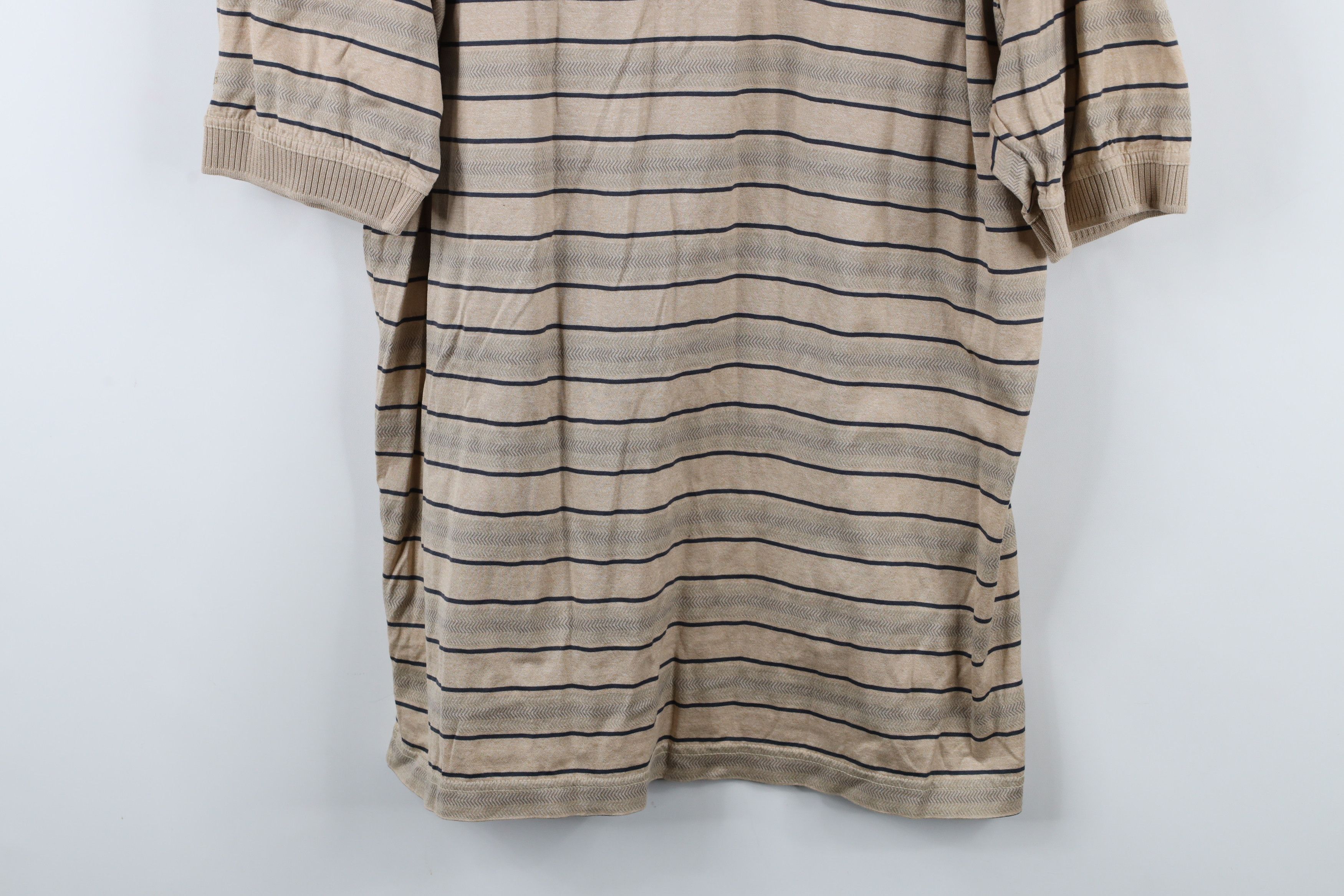 PING × Vintage Vintage 90s Ping Golf Striped Short Sleeve Polo Shirt Beige Size US L / EU 52-54 / 3 - 3 Thumbnail