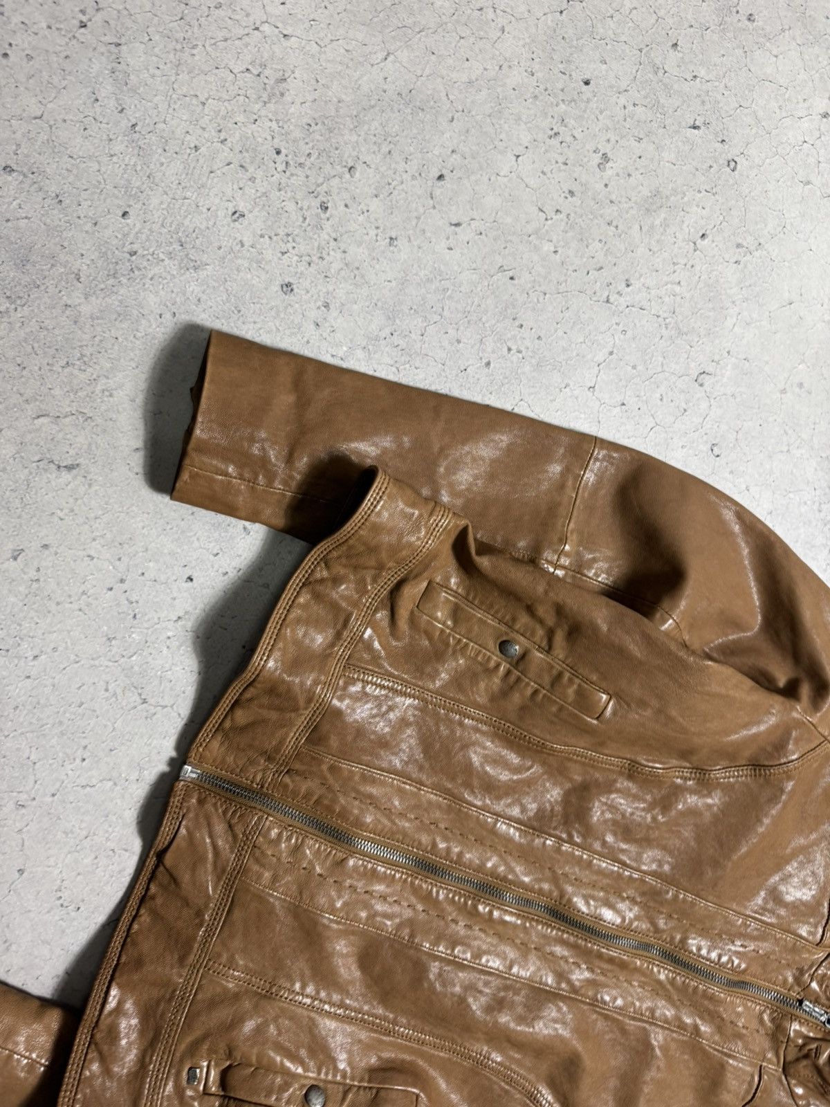 Hugo Boss Hugo Boss Women’s Leather Jacket Brown Size IT 44 Size M / US 6-8 / IT 42-44 - 3 Thumbnail