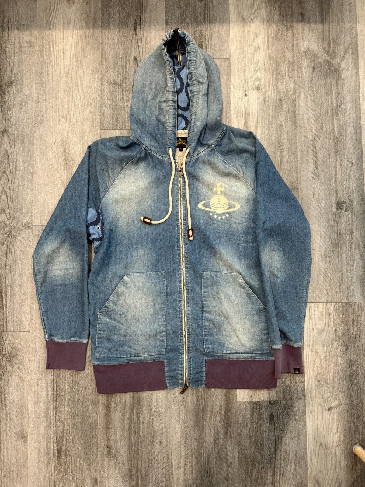 Vivienne Westwood Anglomania Faded Denim Hoodie