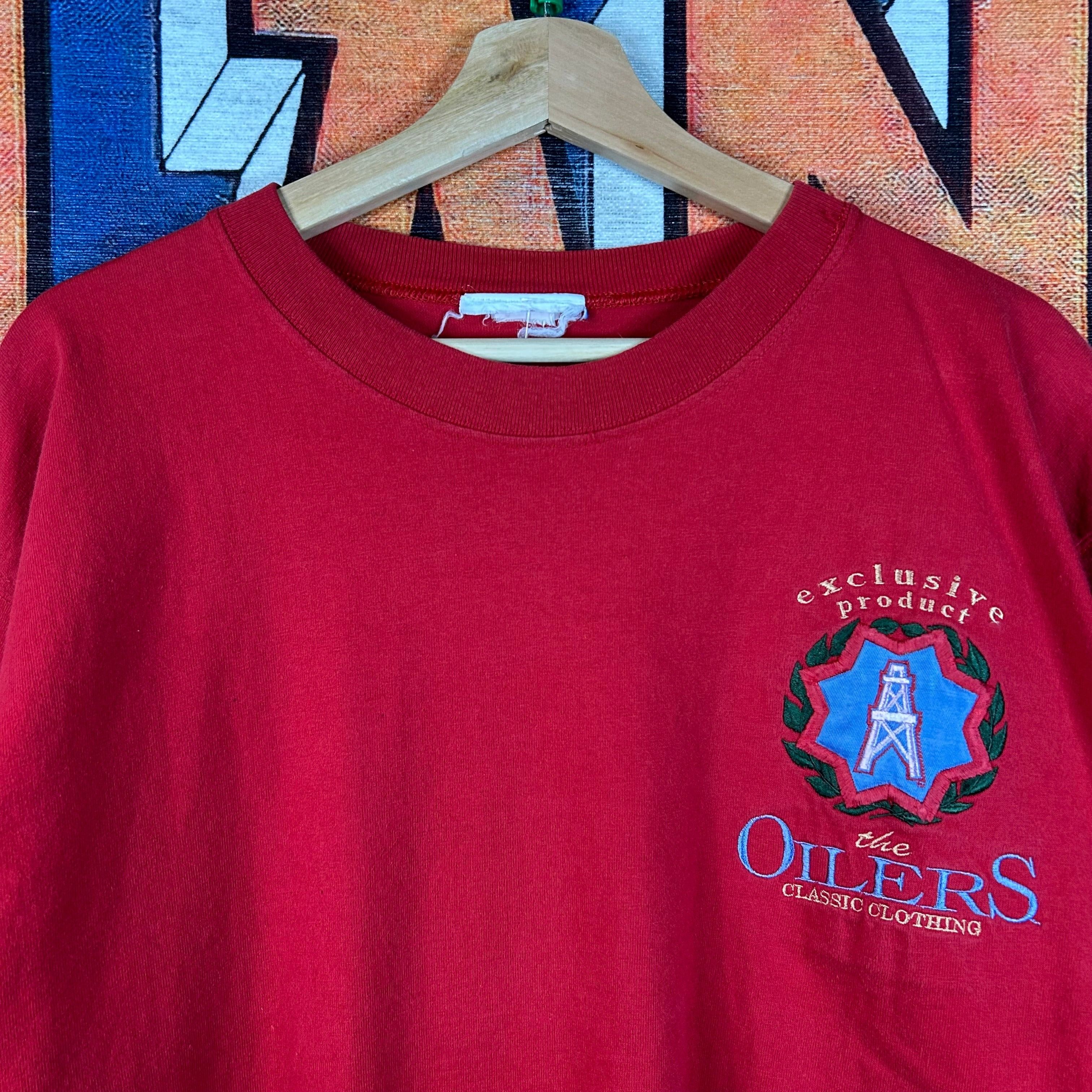 Vintage Vintage Y2K Houston Oilers Embroidered Logo Classic Tee Size US L / EU 52-54 / 3 - 4 Thumbnail