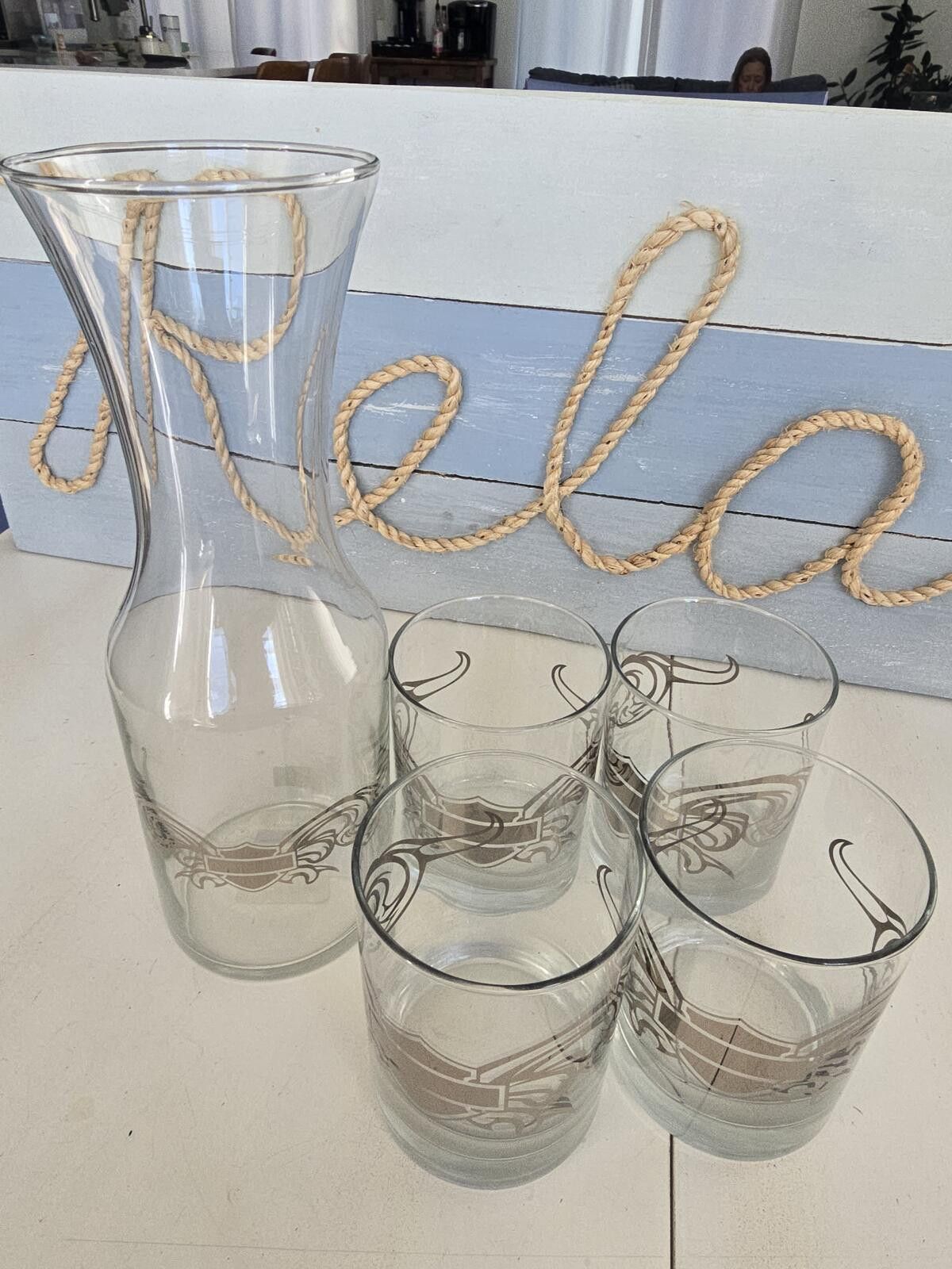 Harley Davidson Harley Davidson Open Bar & Shield Decanter Set w/ 4 Glasses Size ONE SIZE - 5 Thumbnail