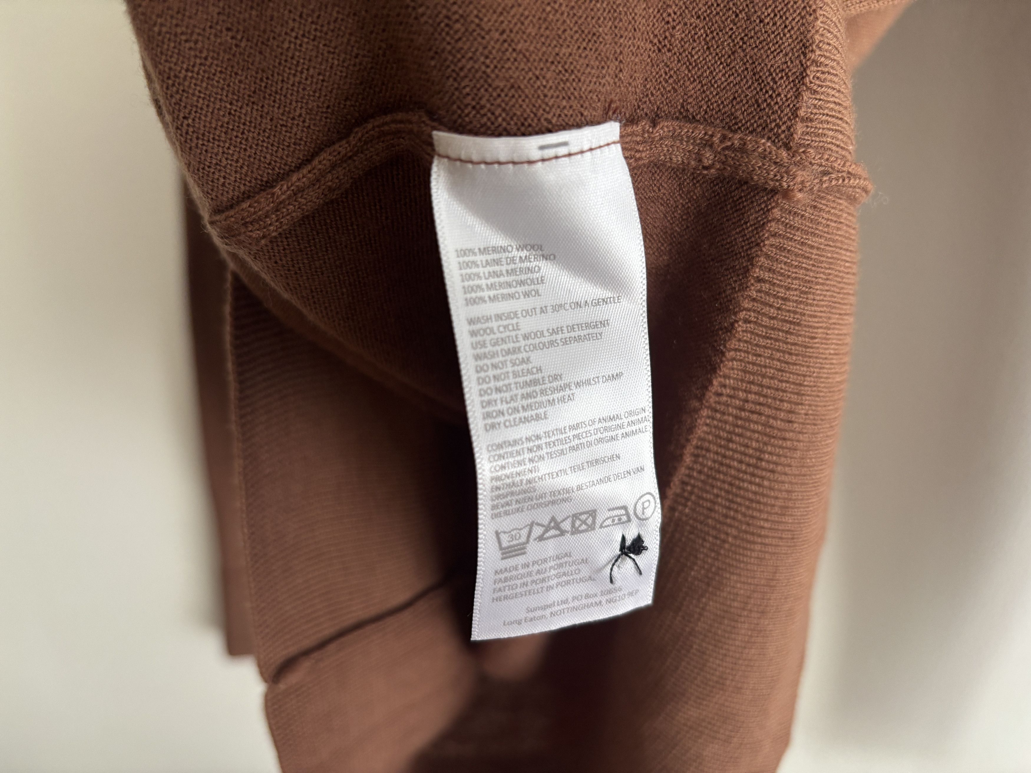 Sunspel $275 Brown Merino Wool Knit Long Sleeve Polo Shirt Size US S / EU 44-46 / 1 - 9 Thumbnail