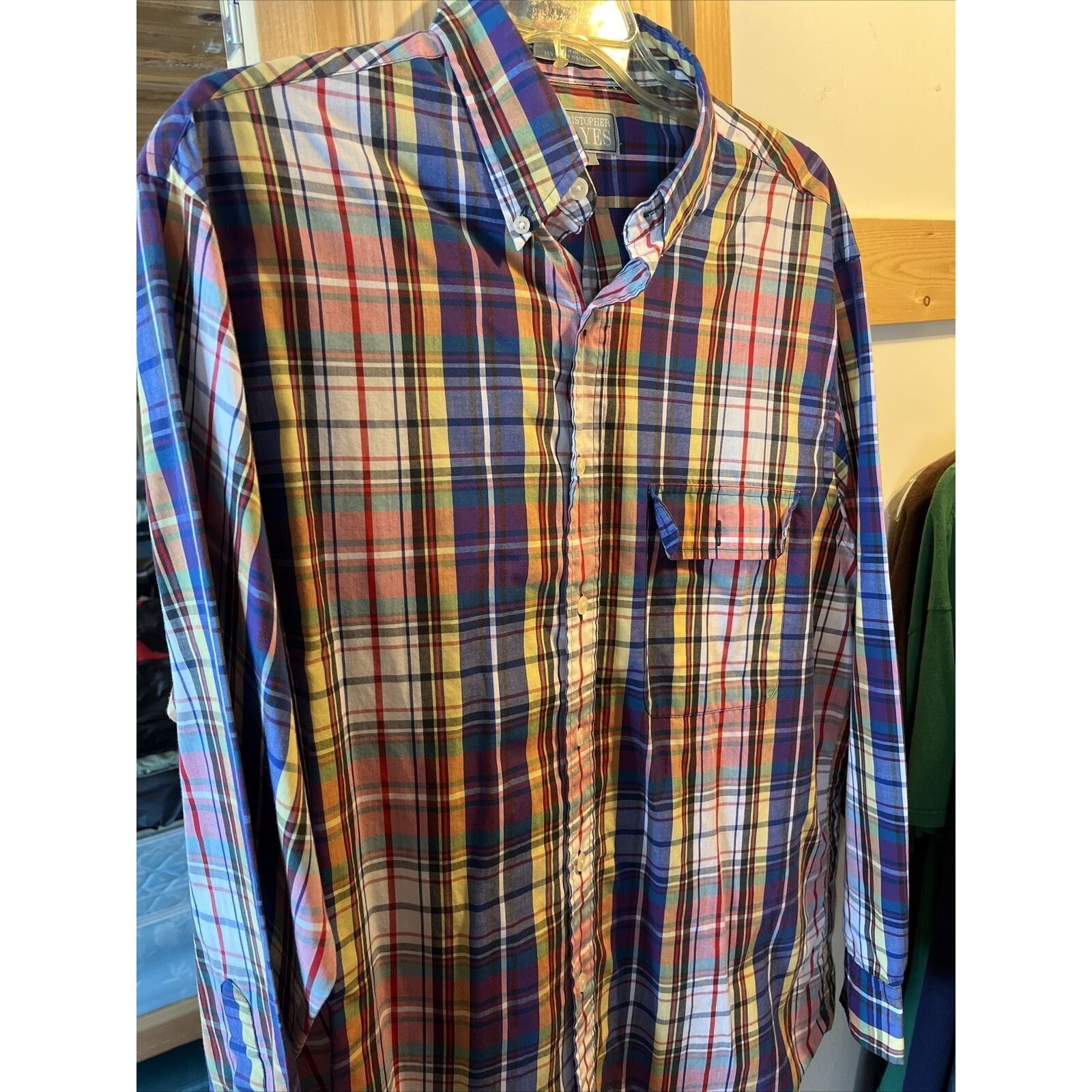 Other Christopher Hayes Men's L Multicolor Check LS Button Shirt Size US L / EU 52-54 / 3 - 5 Thumbnail