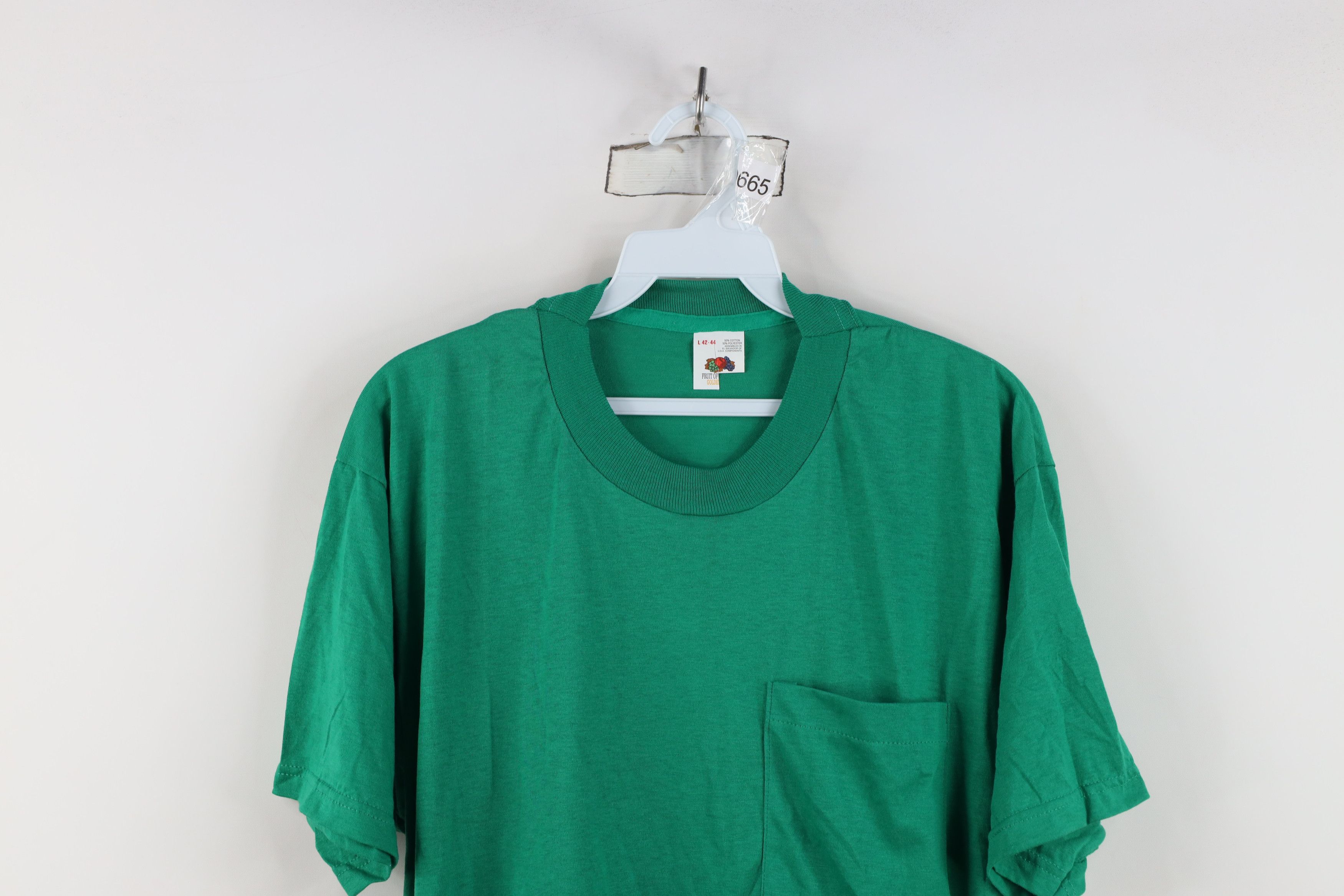 Vintage Vintage 90s Streetwear Short Sleeve Pocket T-Shirt Kelly Size US L / EU 52-54 / 3 - 2 Thumbnail
