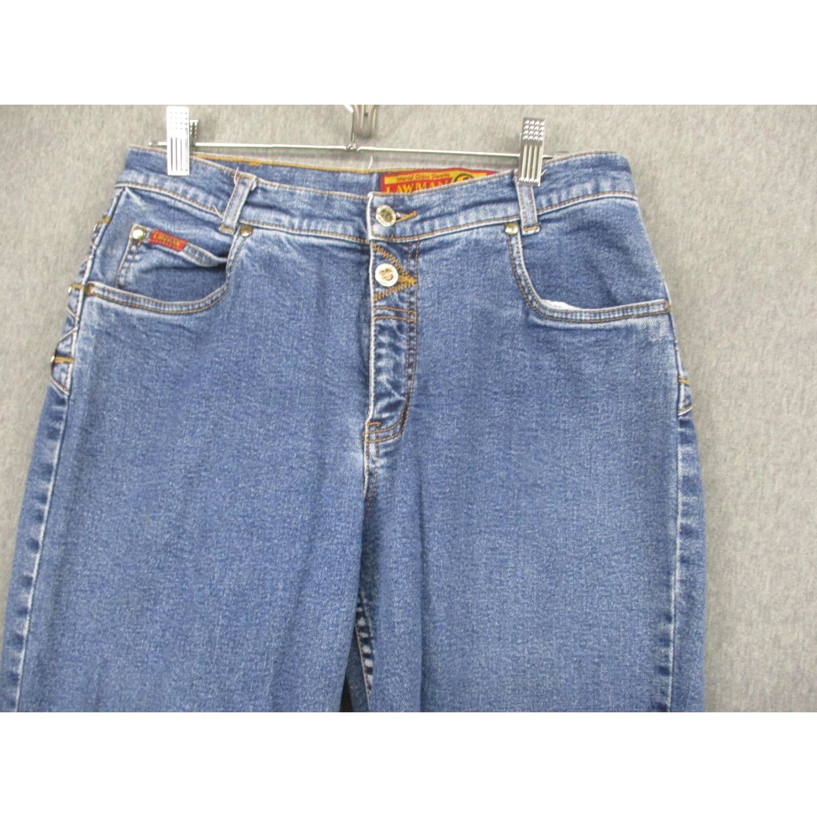 Denime VINTAGE Lawman Jeans Womens 9/10 Blue Relaxed Fit Western Cowboy Denim 90s Size 30" / US 8 / IT 44 - 2 Thumbnail