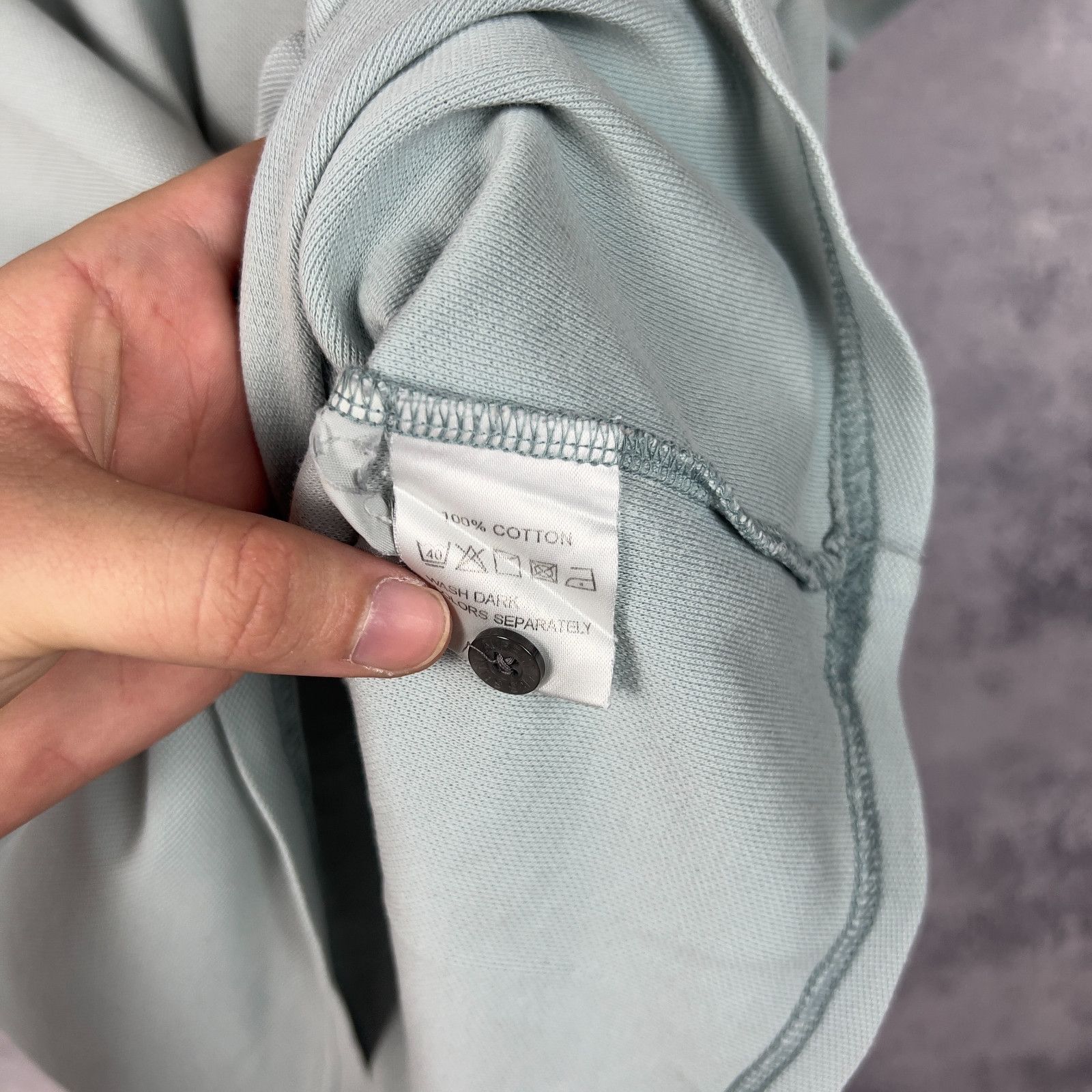 Yves Saint Laurent Yves Saint Laurent Polo Shirt Men's Size M-L Blue Cotton ` Size US L / EU 52-54 / 3 - 18 Thumbnail