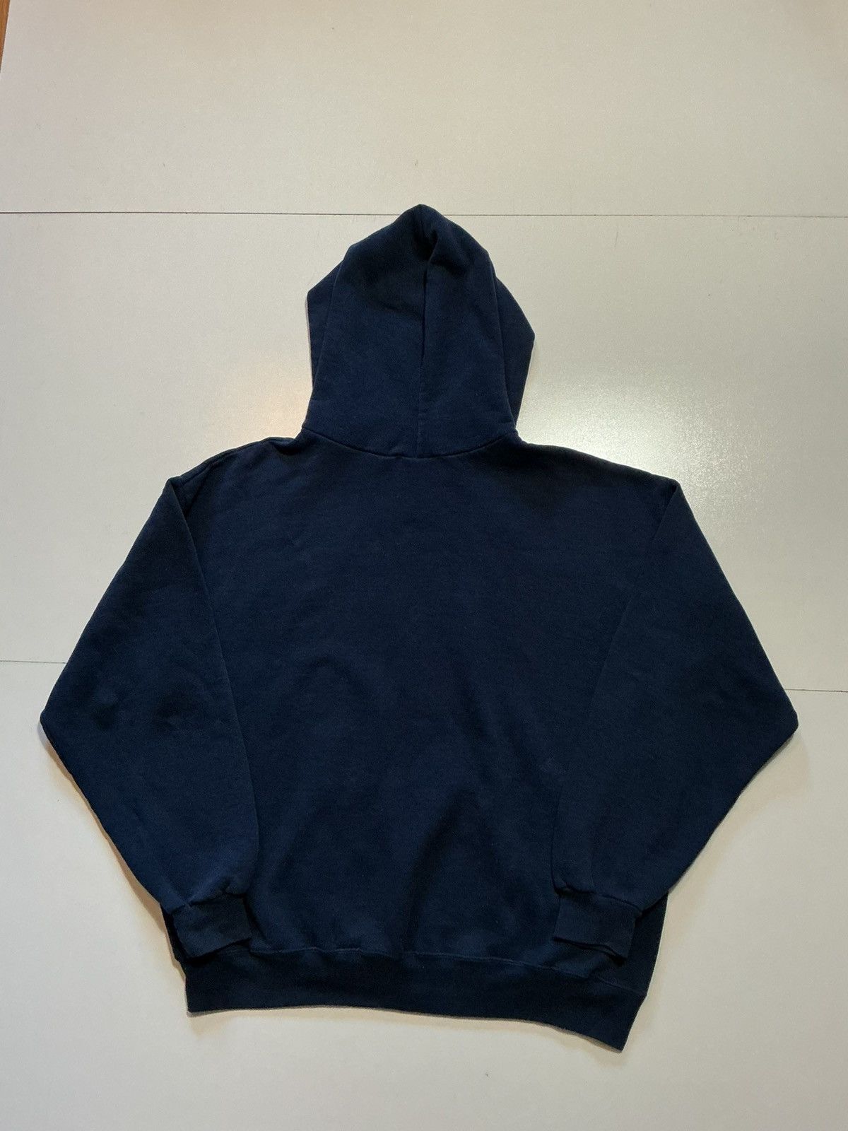 Jerzees Vintage Jerzees Super Sweats La Salle Navy Blue Hoodie Size US XL / EU 56 / 4 - 2 Thumbnail
