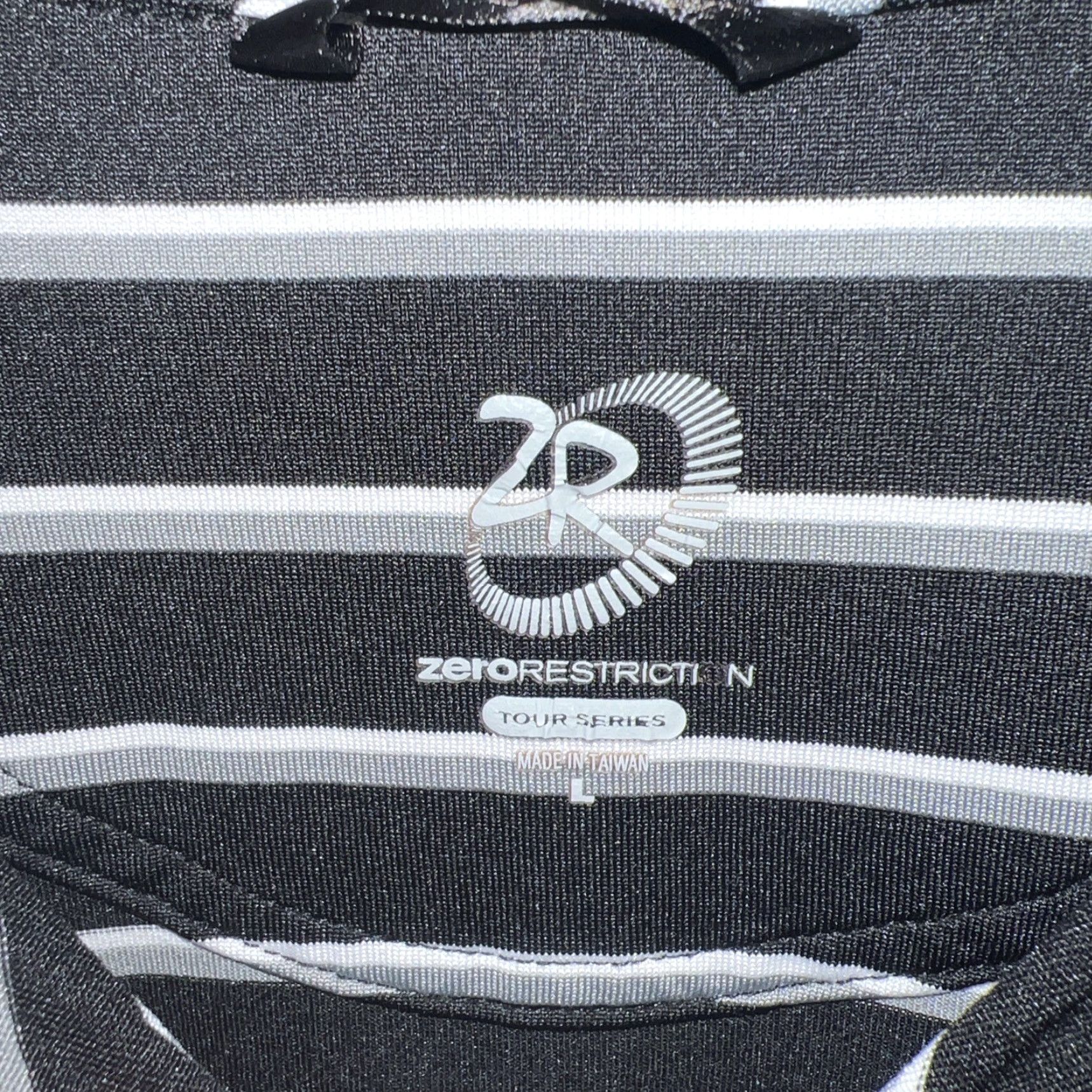 Vintage VINTAGE Zero Restriction Black Striped Polo Shirt Mens Size L Size US L / EU 52-54 / 3 - 3 Thumbnail