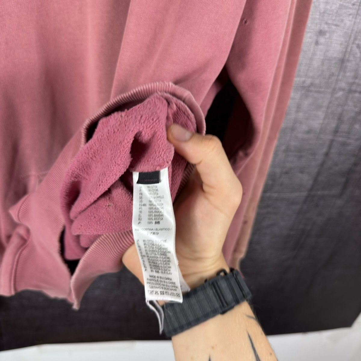Diesel Diesel distressed sun faded pink hoodie avant garde Y2K Size US XL / EU 56 / 4 - 10 Thumbnail