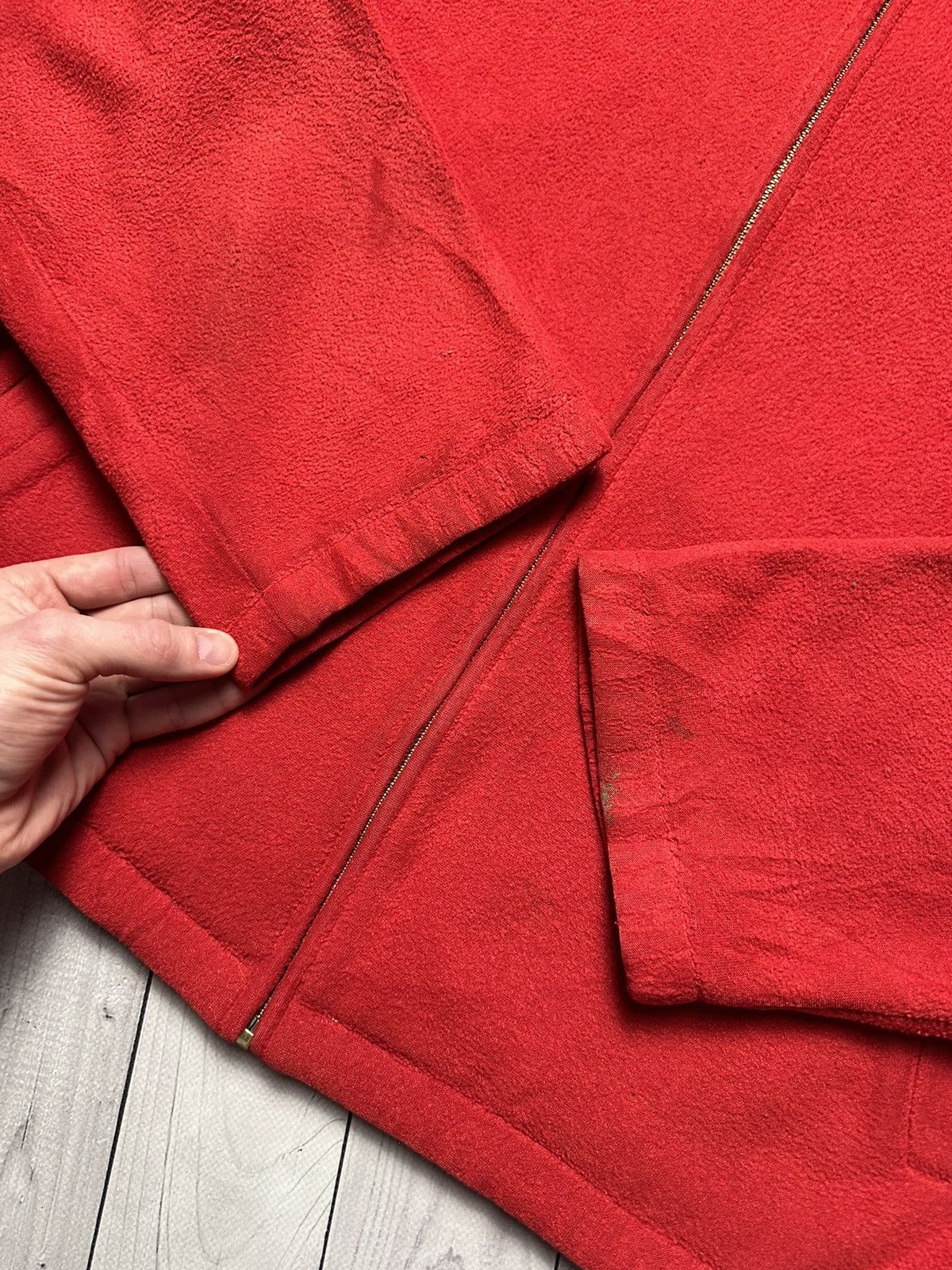 Vintage Vintage polo Ralph Lauren fleece jacket red rare size L Size US L / EU 52-54 / 3 - 4 Thumbnail