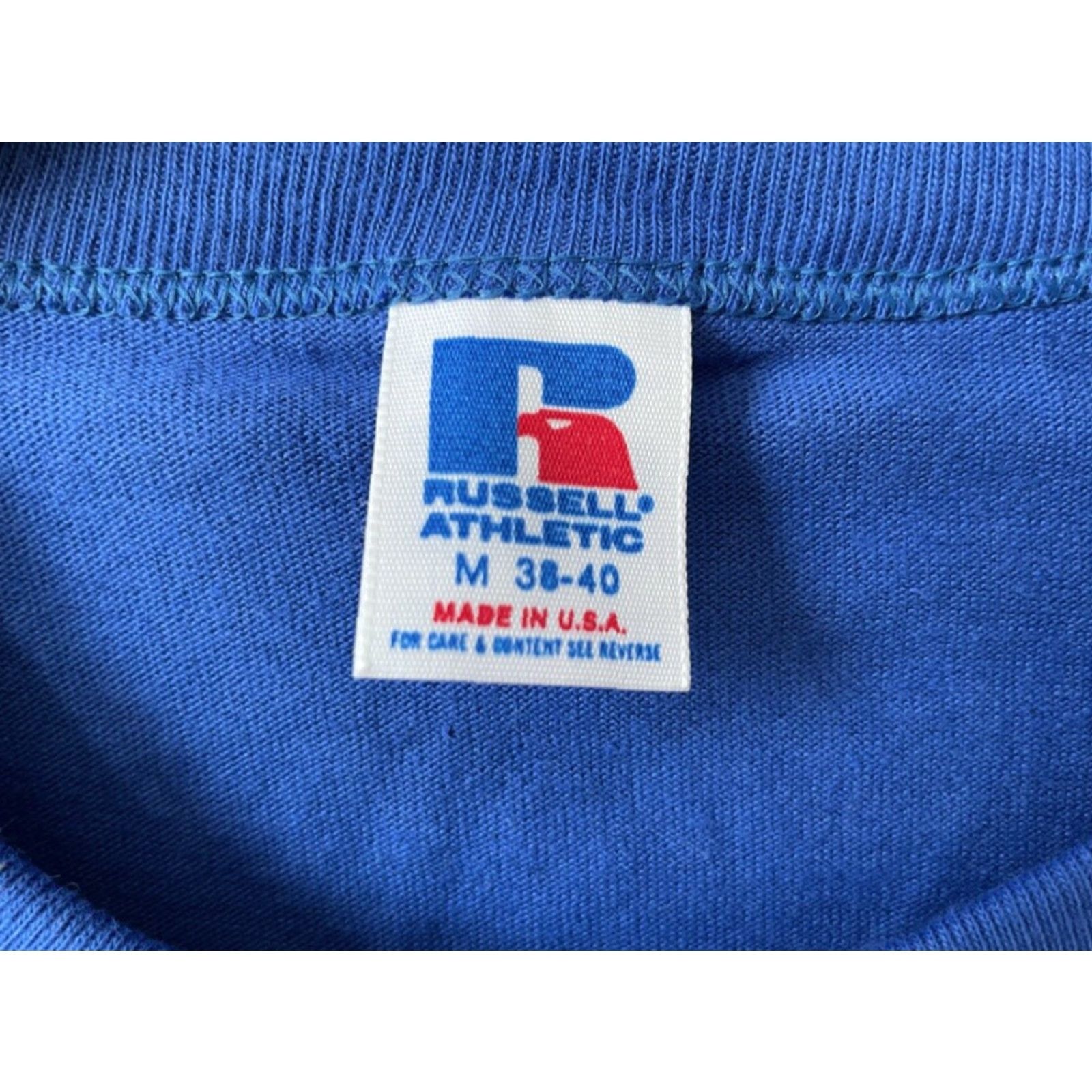 Russell Athletic VINTAGE Russell Athletic Crewneck T-Shirt Mens M Blue 80s NOS Deadstock NWT Royal blue 80s Mens T-Shirt Size US M / EU 48-50 / 2 - 2 Thumbnail