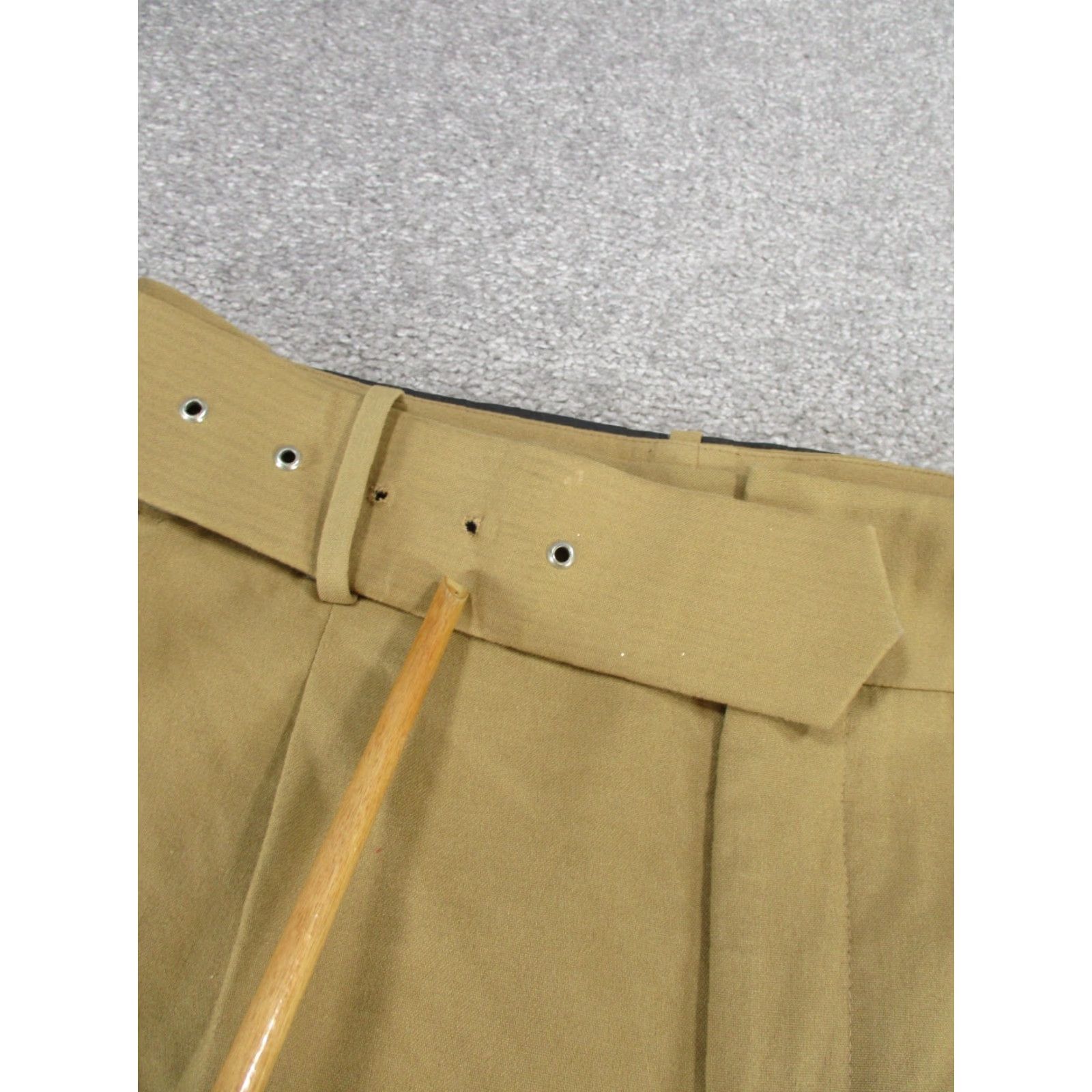 Zara Zara Dress Pants Womens Large Khaki Belted Taper Leg Size 36" / US 14 / IT 50 - 2 Thumbnail