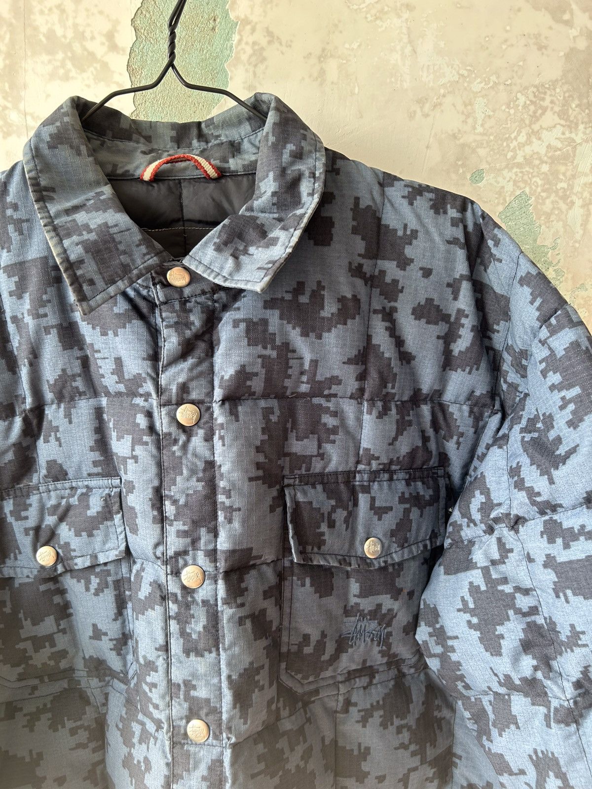 Japanese Brand × Stussy STUSSY DOWN CAMO RARE JACKET PUFFER Size US L / EU 52-54 / 3 - 4 Thumbnail