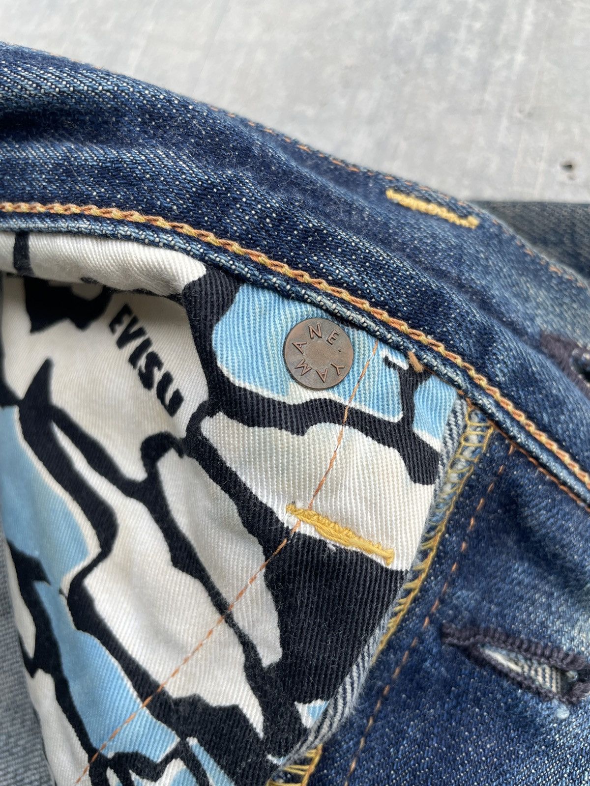 Evisu VINTAGE 90s EVISU SELVEDGE DENIM RED DAICOCK Size US 29 - 12 Thumbnail