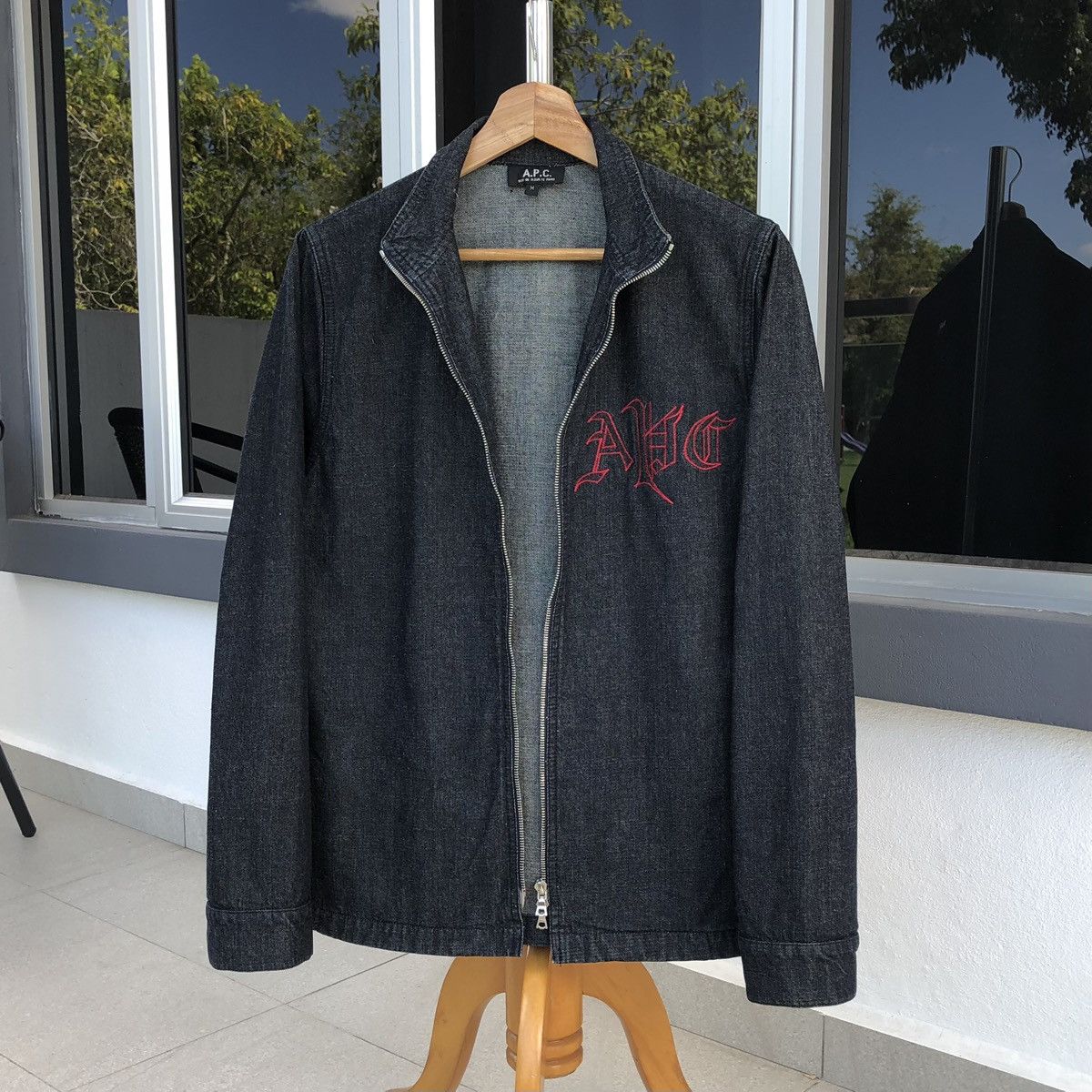 A.P.C. Vintage A.P.C Embroidery Logo Denim Zipper Jacket Size US M / EU 48-50 / 2 - 4 Thumbnail