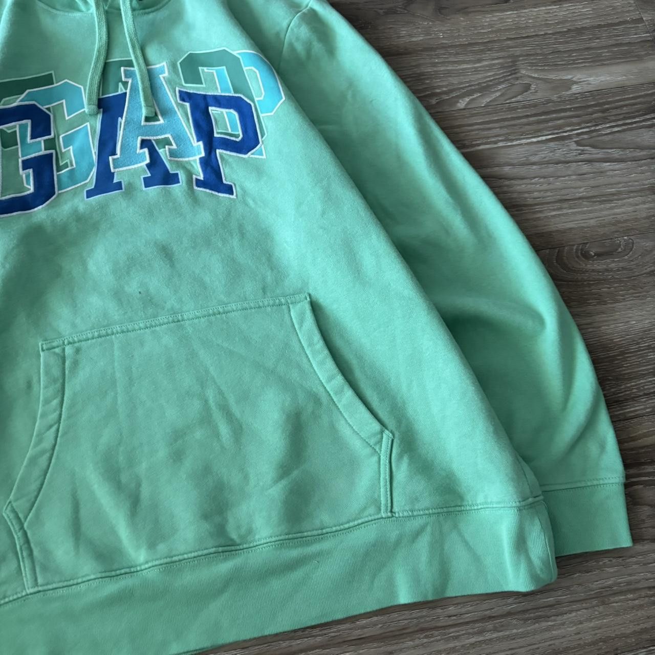 Gap Crazy Vintage Y2K/2000s Teal Gap Streetwear Skater Hoodie! Size L Size US L / EU 52-54 / 3 - 4 Thumbnail