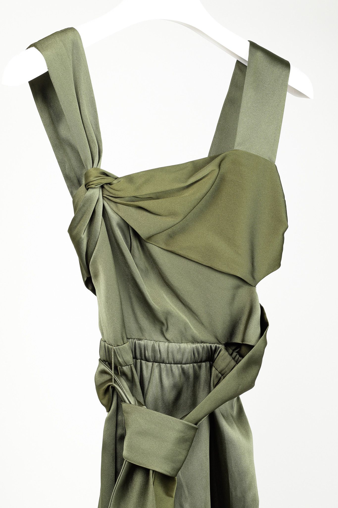 3.1 Phillip Lim 3.1 Phillip Lim SS/16 Runway Satin Cutout Knotted Midi Dress Size XS / US 0-2 / IT 36-38 - 3 Thumbnail
