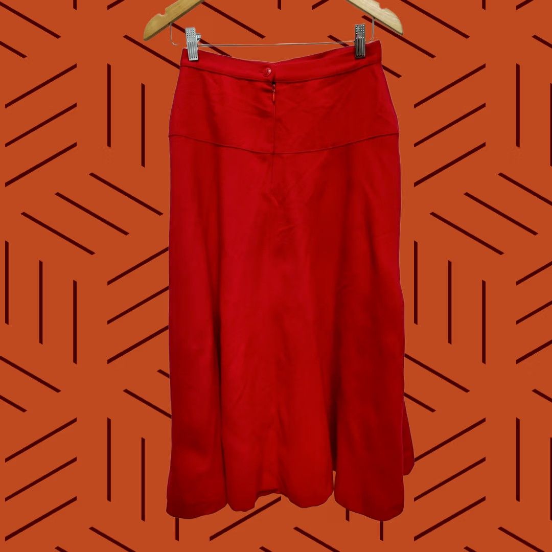 Missoni VINTAGE Missoni Donna Skirt Wool Red Women Midi A-Line Dry Clean Only, Made in Italy, Regular, Size M, Solid, Casual Party/Cocktail, Knee-Length Size 32" / US 10 / IT 46 - 1 Thumbnail