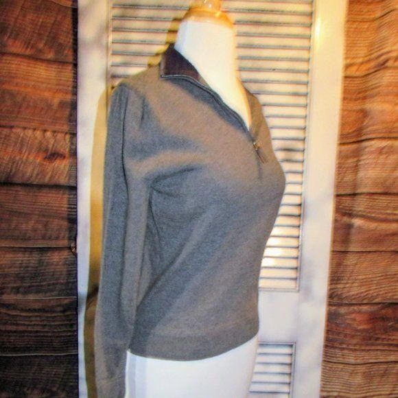 Nordstrom John W. Nordstrom Sm Merino Wool 1/4 Zip Sweater Size S / US 4 / IT 40 - 10 Thumbnail