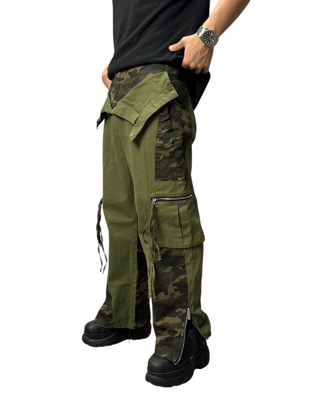 GOA Vintage LGB GOA Flare Military Cargo Pants Ifsixwasnine Size US 32 / EU 48 - 1 Thumbnail
