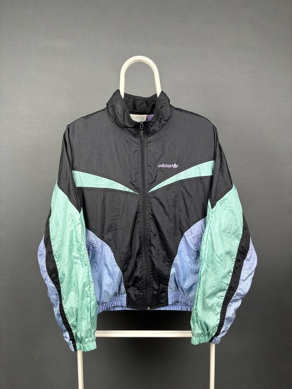 Adidas Adidas Windbreaker Jacket Size M Blue Full Zip Retro Size US M / EU 48-50 / 2 - 1 Thumbnail