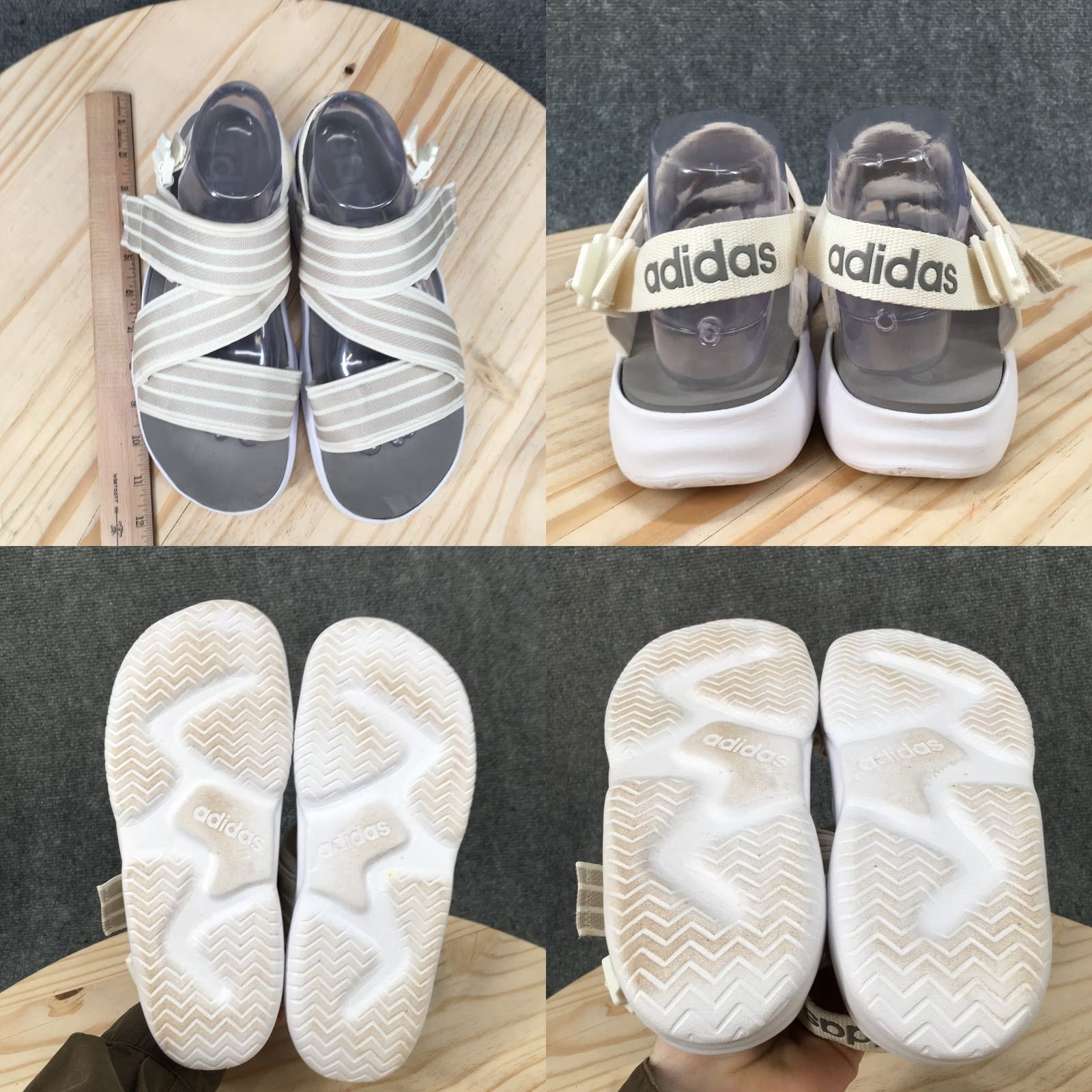 Adidas Adidas Sandals Slingback 90s Mens 9 White Hook & Loop Comfort Flats ART EG5133 Size US 9 / IT 39 - 8 Thumbnail