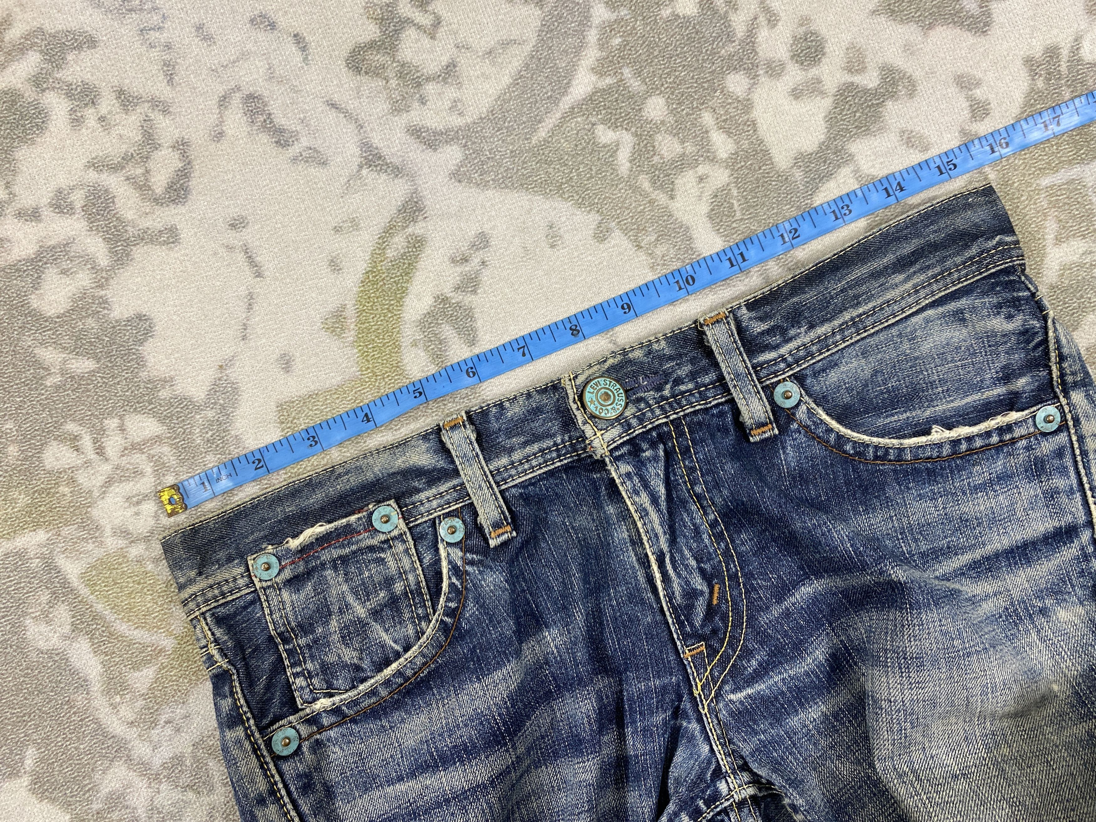 Japanese Brand Faded Blue Vintage Levi's Redloop Flare 31x28 Denim- JN3518 Size US 31 - 5 Thumbnail