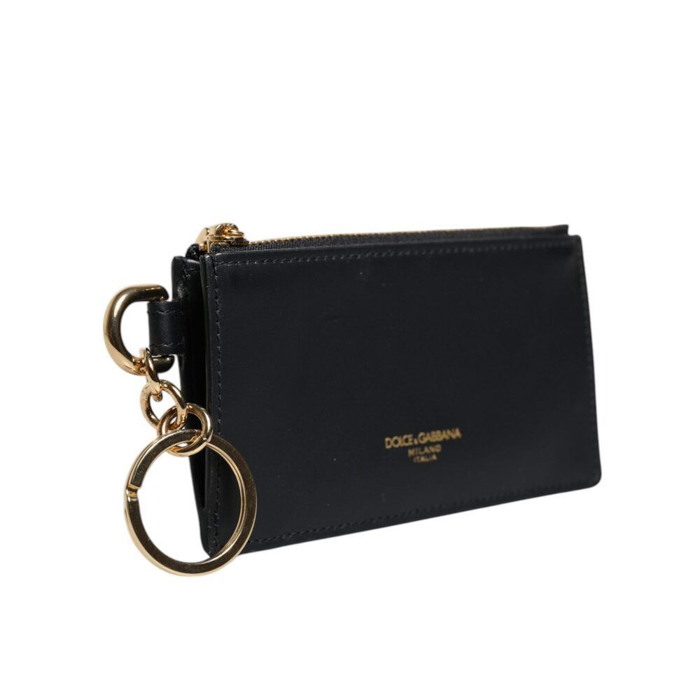 Dolce & Gabbana Dolce & Gabbana Black Calfskin Leather DG Logo Card Holder W Size ONE SIZE - 3 Thumbnail