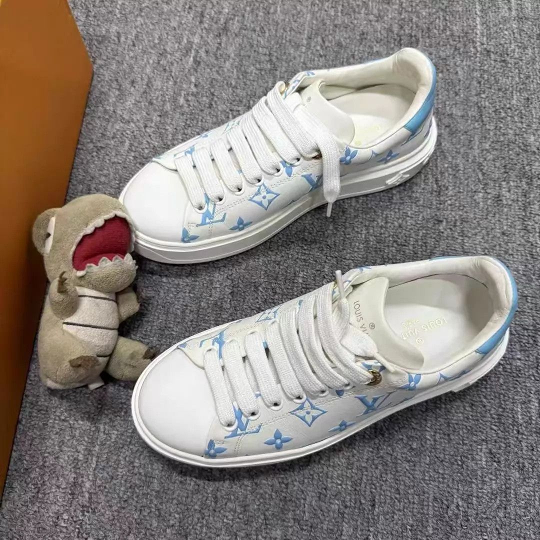 Louis Vuitton LV Blue Monogram Platform Shoes 36 99 New Size US 5.5 / IT 35.5 - 1 Thumbnail