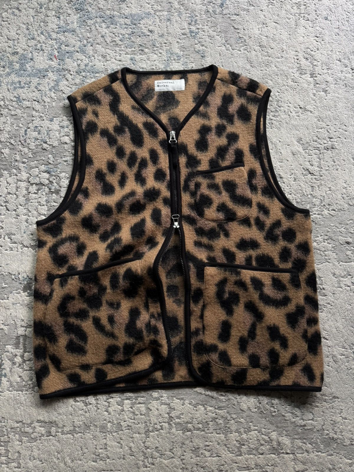 Universal Works Universal Works Leopard wool Gilet Size M Size US M / EU 48-50 / 2 - 1 Thumbnail