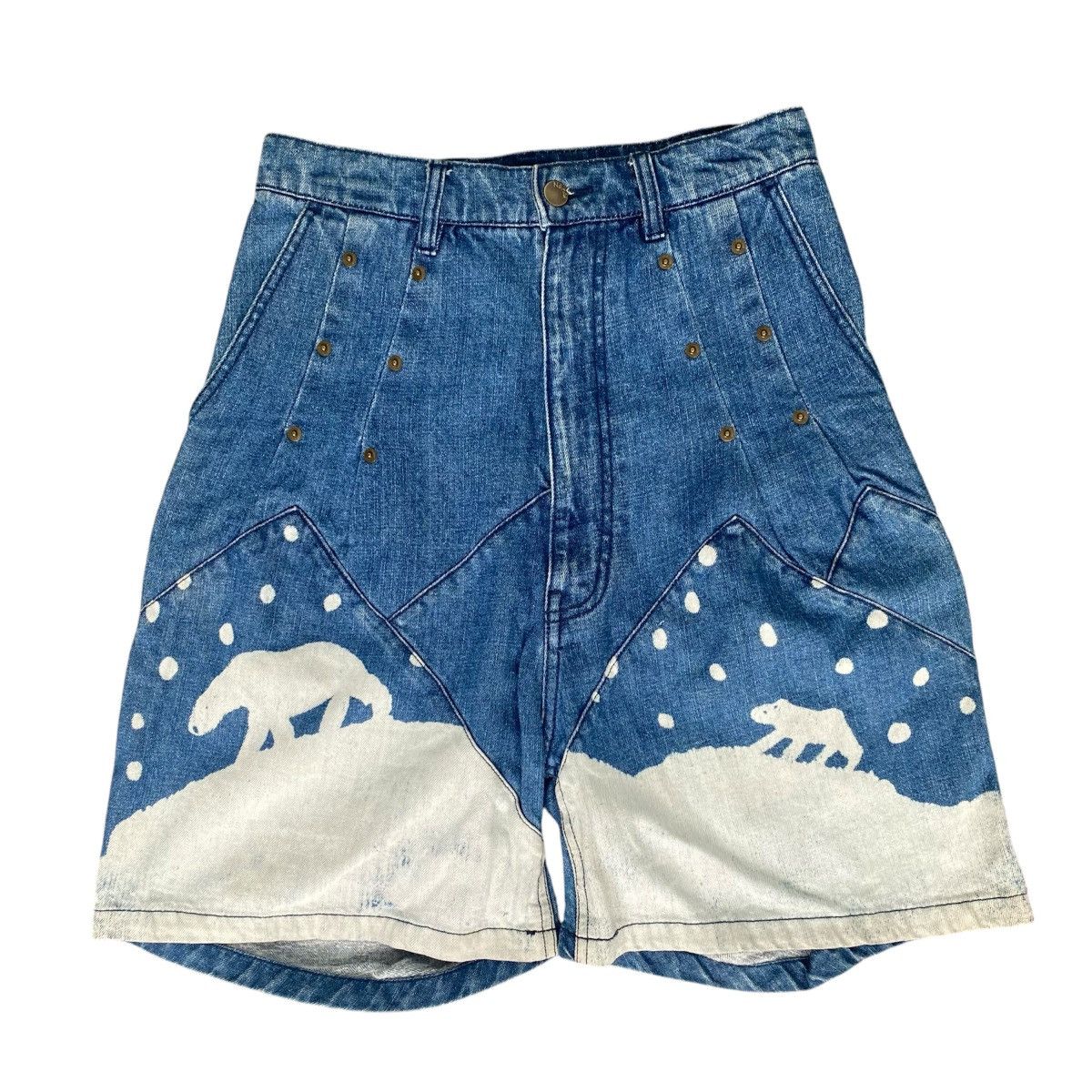 Beauty Beast × Issey Miyake × Japanese Brand Very Rare Ne-net By Issey Miyake Animal Print Shorts Jeans Size US 29 - 1 Thumbnail