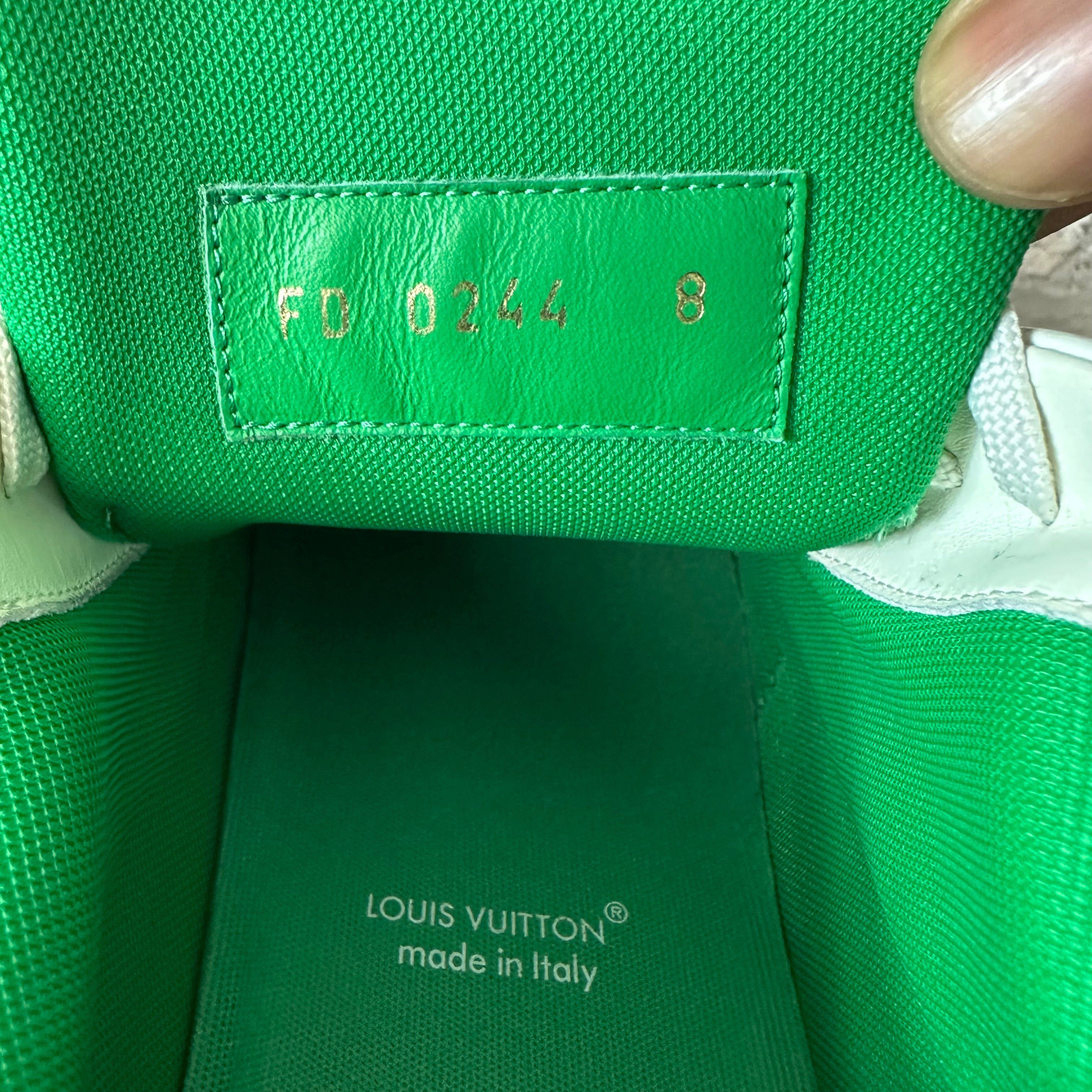 Louis Vuitton Louis Vuitton White Green Black Trainer Sz 9.5 (8LV) Size US 9.5 / EU 42-43 - 7 Thumbnail