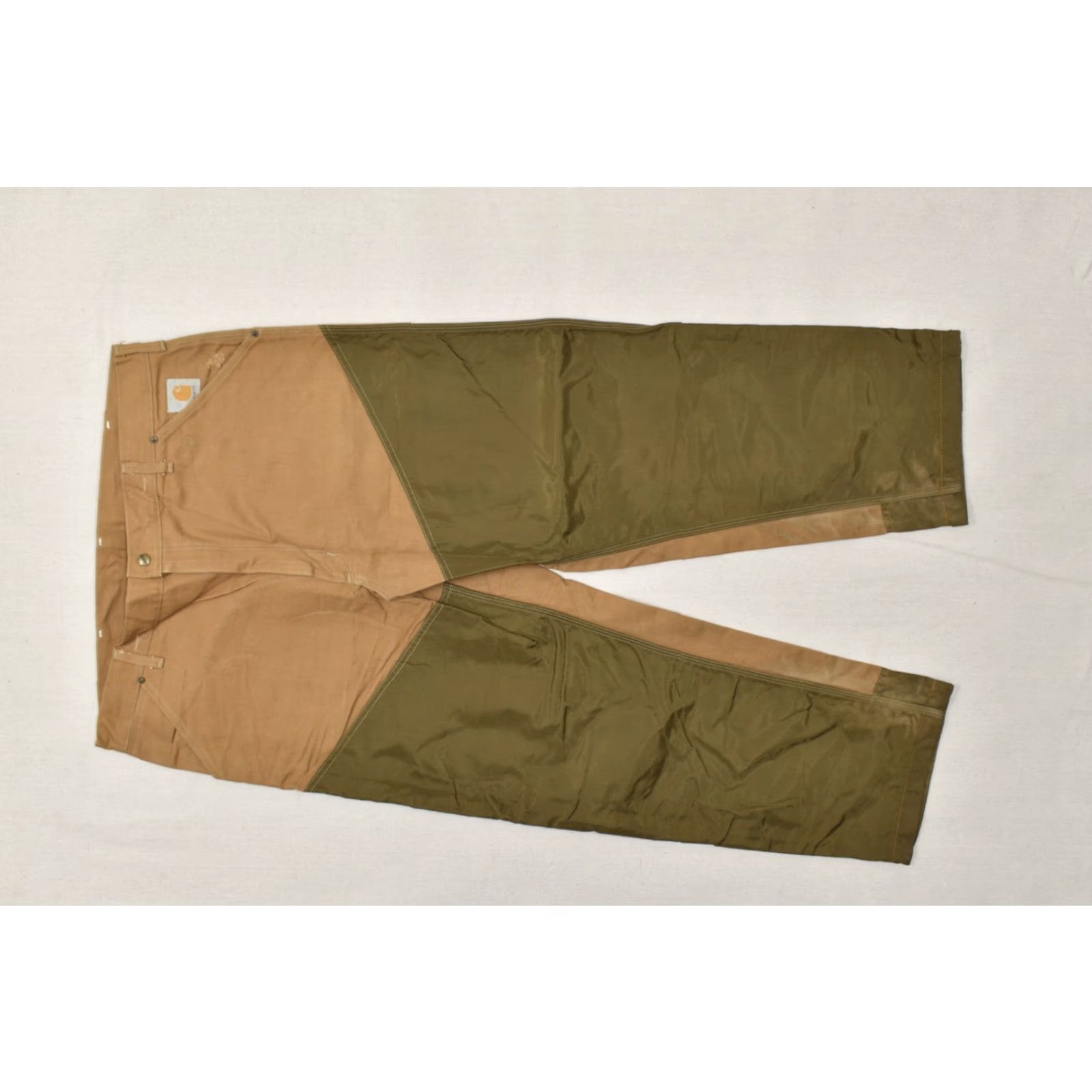 Carhartt VINTAGE Carhartt Pants Canvas Brush Duck Hunting 28x28 Tan Double Knee Briar Wat Size US 28 / EU 44 - 2 Thumbnail