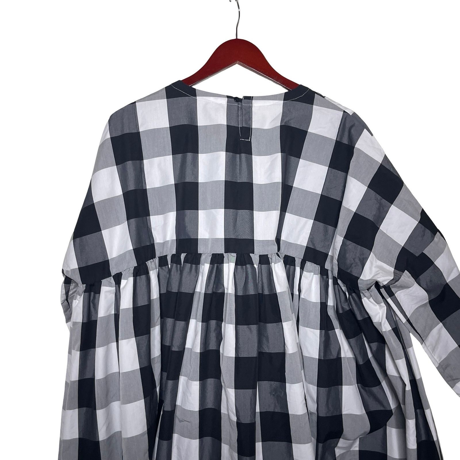 Other Veritecoeur Black White Gingham Cotton Dress One Size Size ONE SIZE - 6 Thumbnail