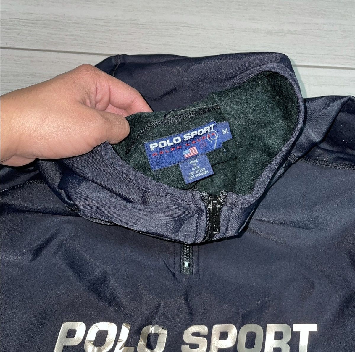 Polo Ralph Lauren Polo Sport 90s Scuba Jacket Neoprene Style Quart Zip Size US M / EU 48-50 / 2 - 2 Thumbnail