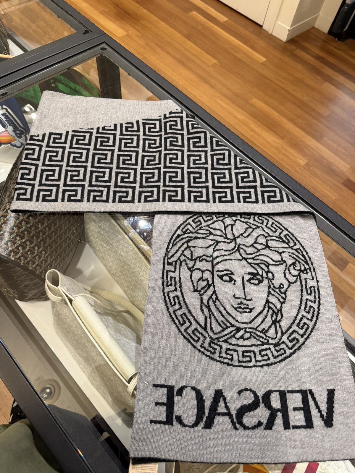 Versace Versace Medusa Print Wool Scarf Size ONE SIZE - 1 Thumbnail