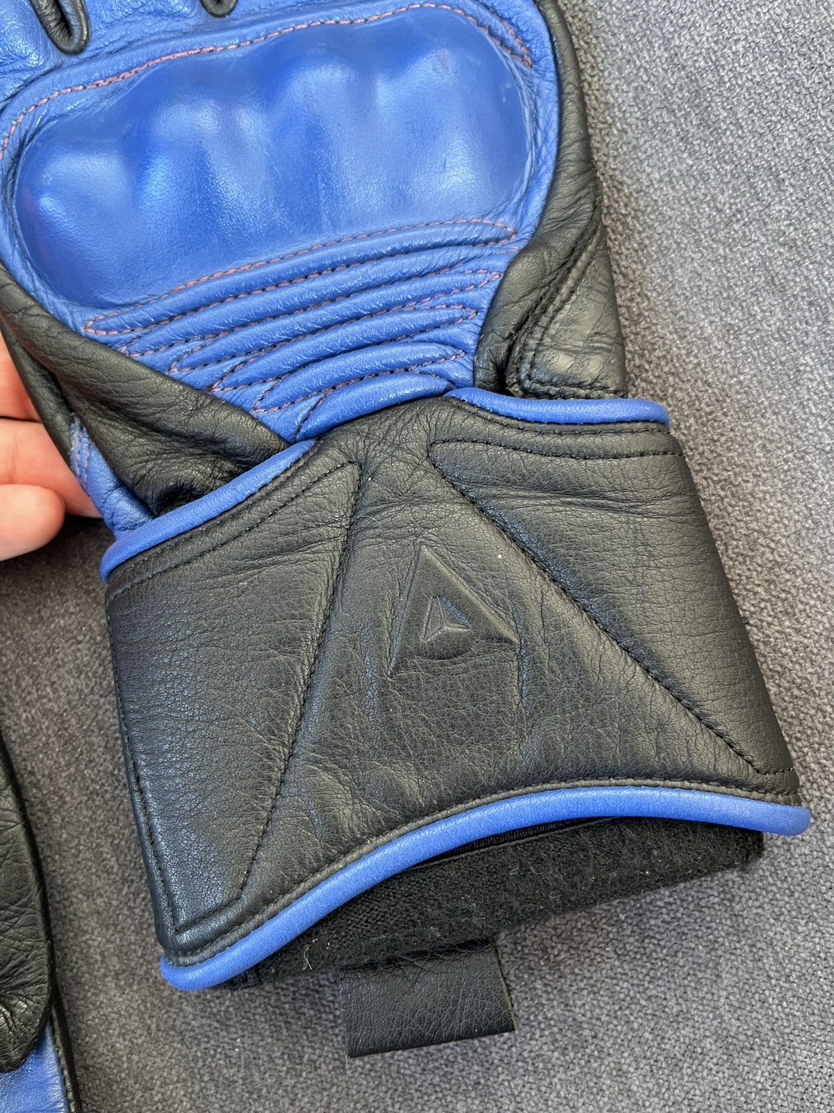 Dainese Dainese Blue Leather Moto Protective Biker Gloves Size ONE SIZE - 7 Thumbnail