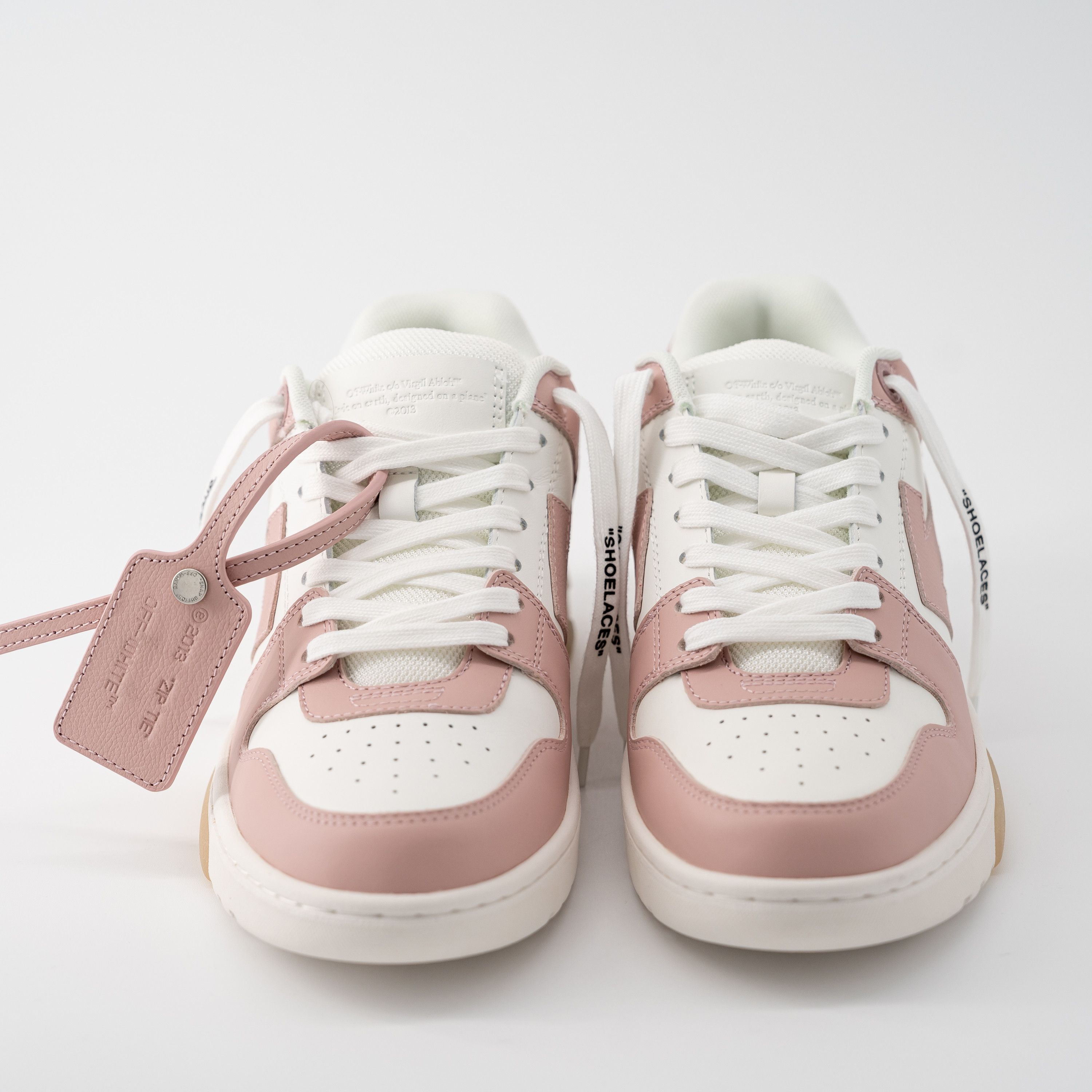 Off-White 10us 40eu Off-White Out Of Office White Pink Leather Sneaker Size US 10 / IT 40 - 2 Thumbnail
