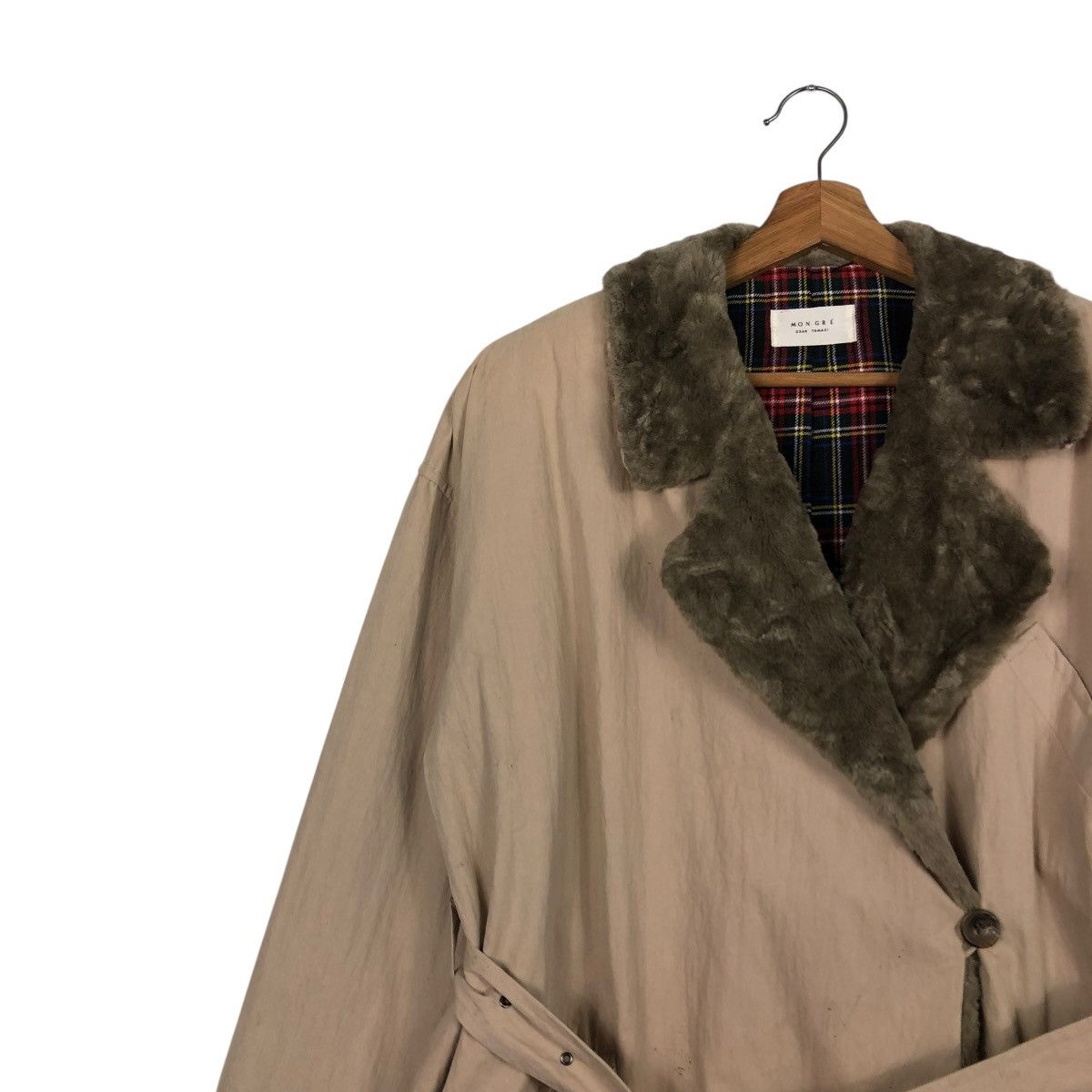Japanese Brand 🔥VTG LONG JACKET MONGRE BLANKET TARTAN FUR ISSEY MIYAKE Size US M / EU 48-50 / 2 - 9 Thumbnail