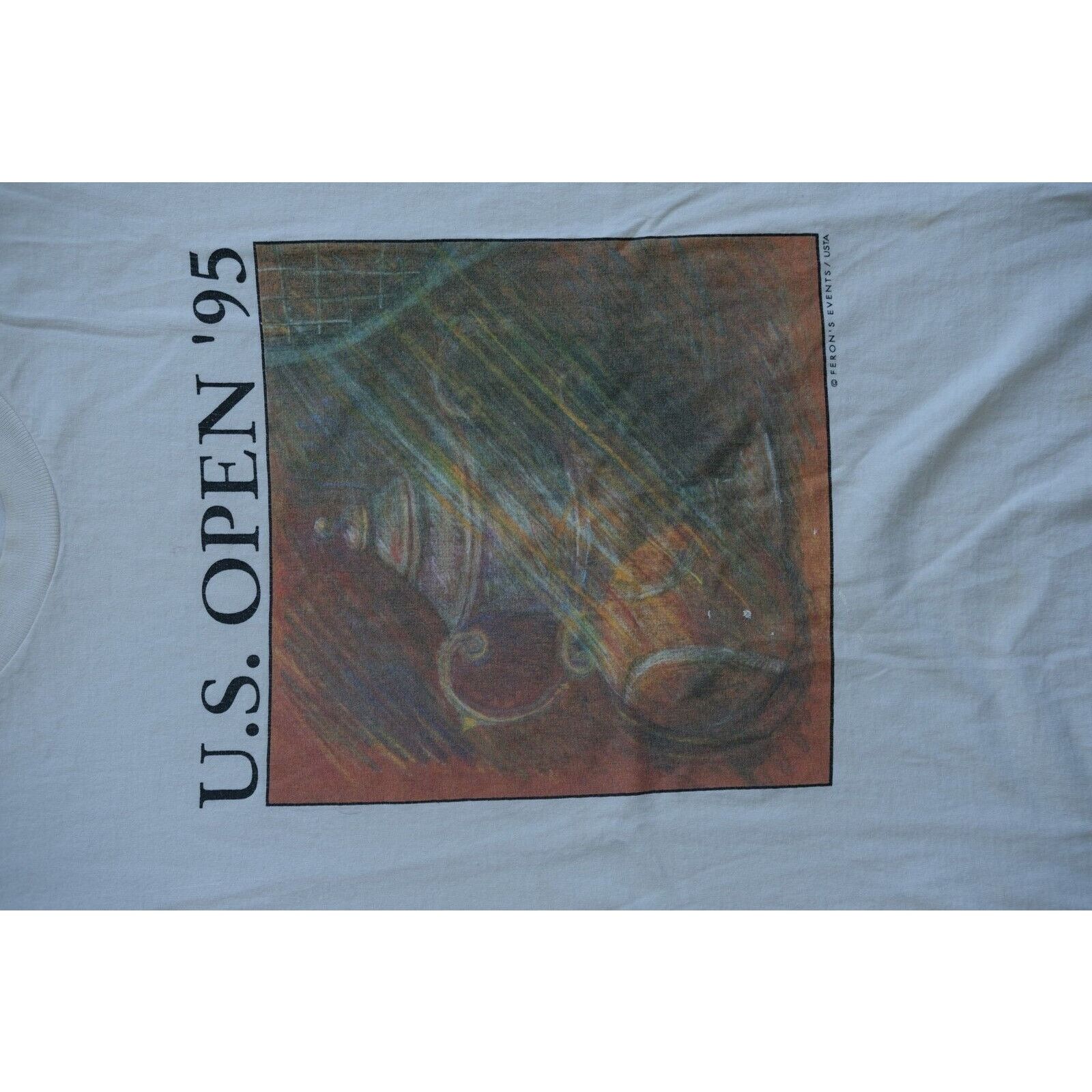 Other Vintage 1995 US Open SIGNAL Mega Cottons Tee Size L White Size US XL / EU 56 / 4 - 2 Thumbnail