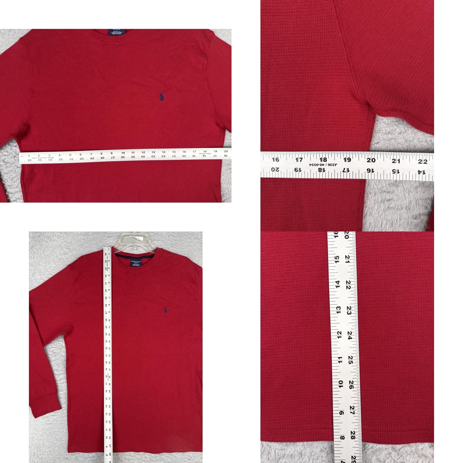 Polo Ralph Lauren Polo Ralph Lauren Shirt Mens Large Red Long Sleeve Thermal Waffle Knit Sleepwear Size US L / EU 52-54 / 3 - 8 Thumbnail